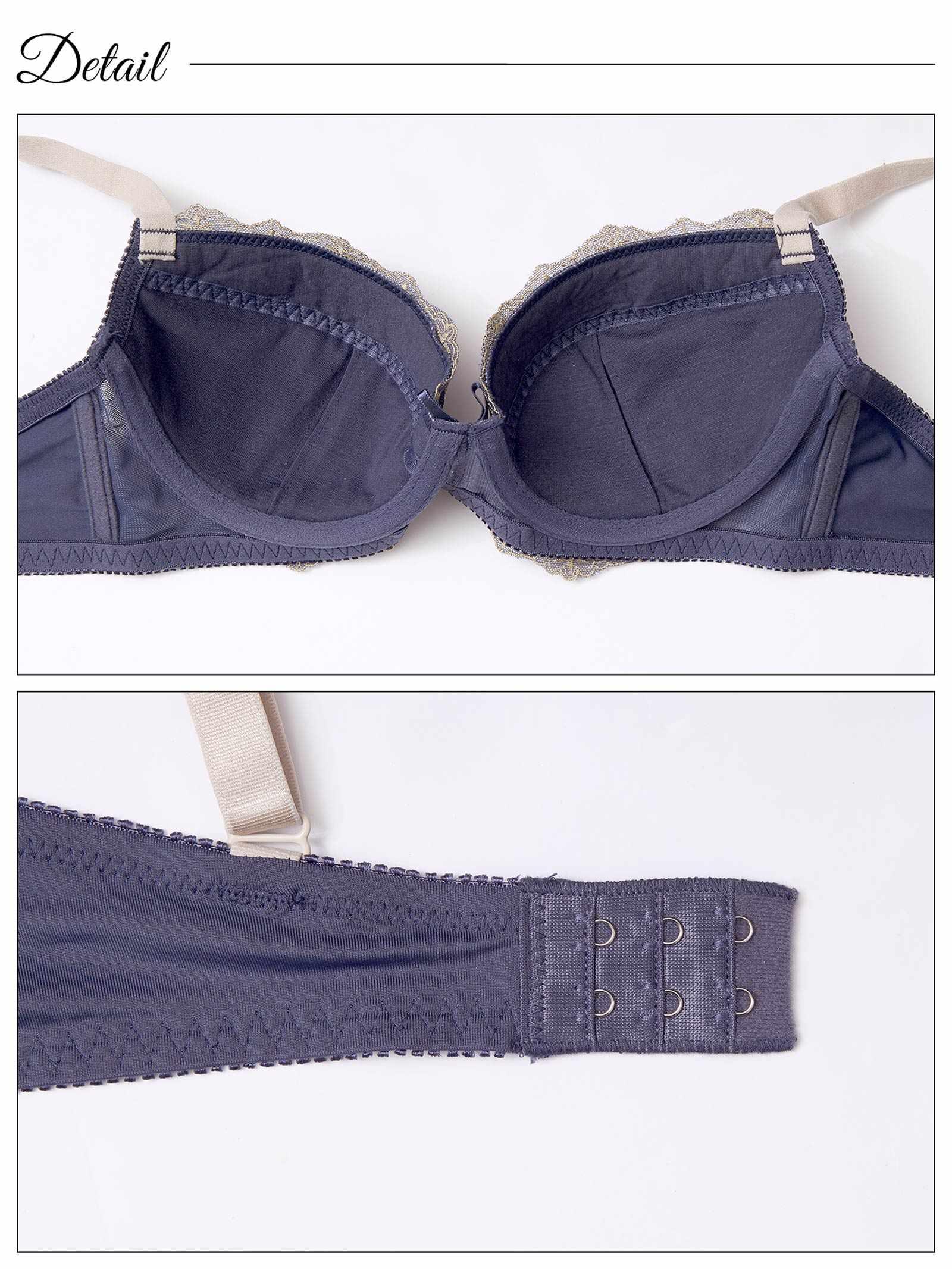 クラシカルダスティブルームブラジャー&フルバックショーツ - 【公式】247Lingerie