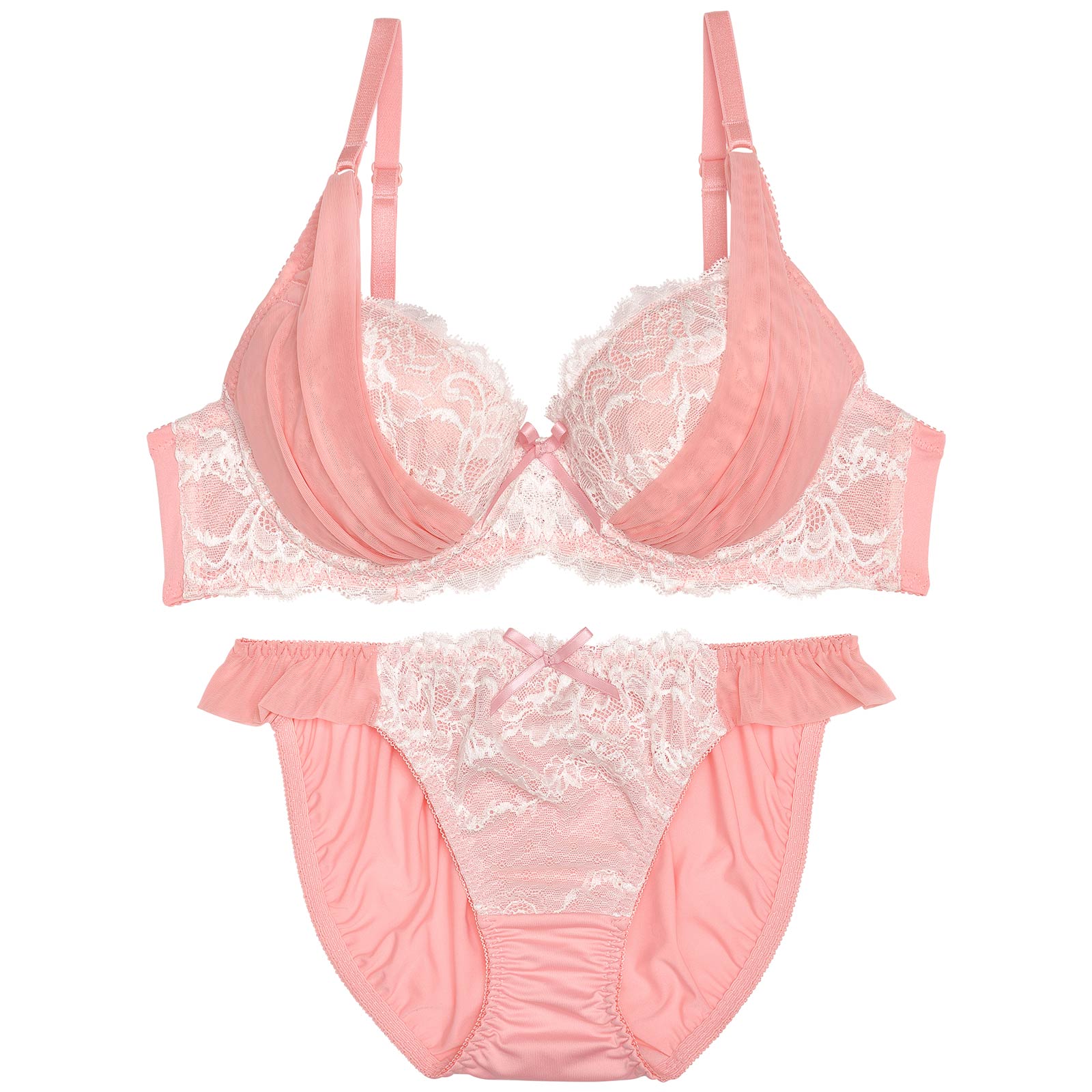 エアリーリフトレースブラジャー&フルバックショーツ