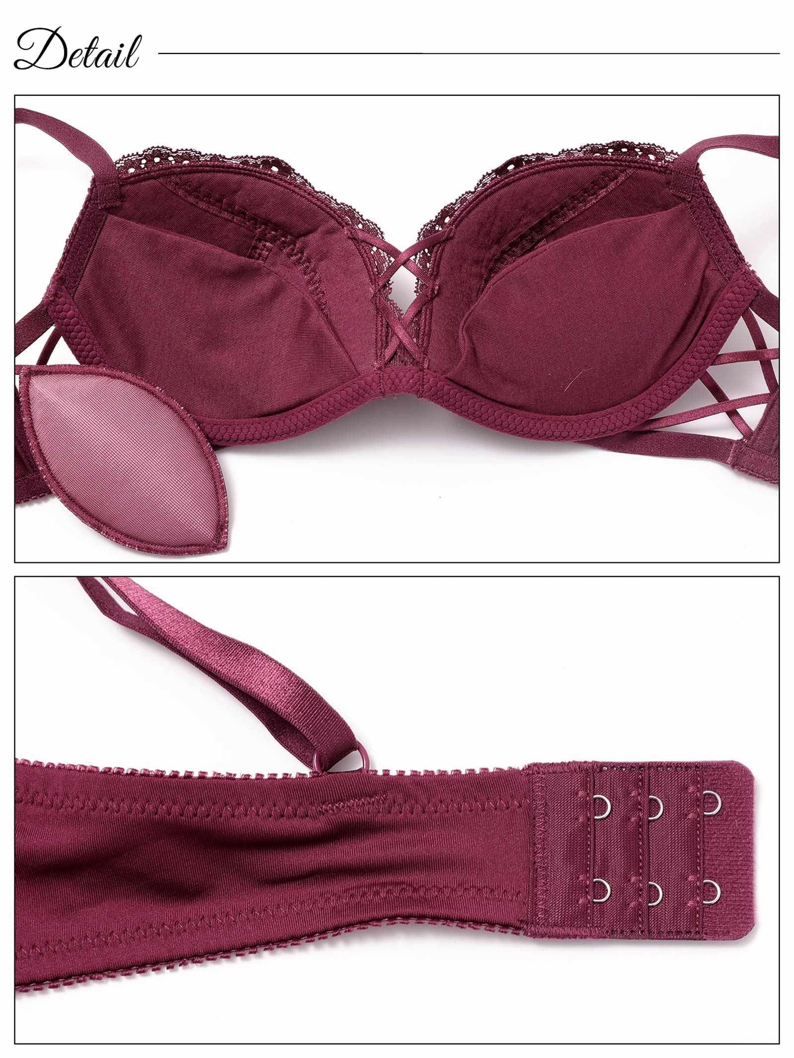 ディープレースアップカットブラジャー&フルバックショーツ - 【公式】247Lingerie