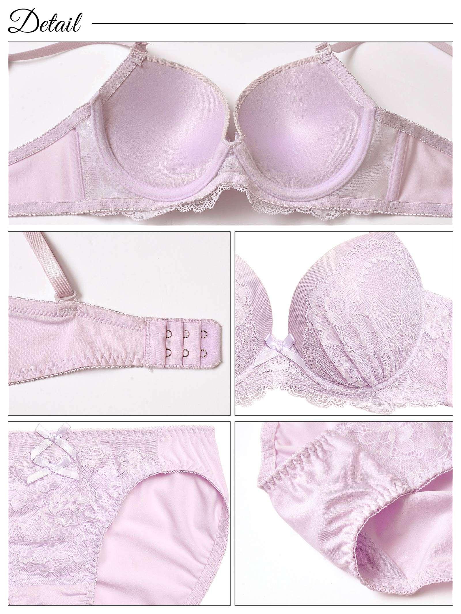 ナチュラルガーリーレースブラジャー&フルバックショーツ - 【公式】247Lingerie