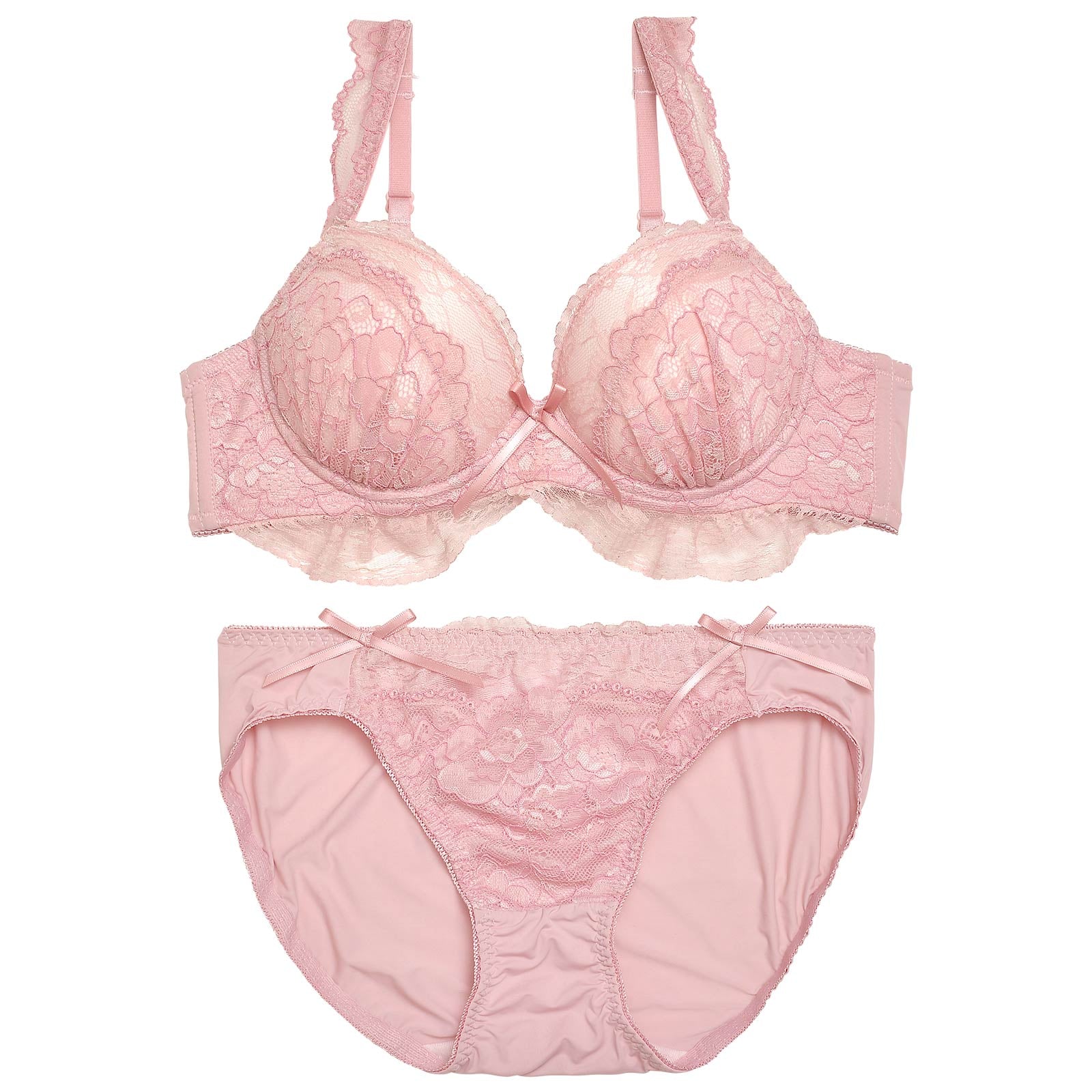 シャルムレーシィフリルブラジャー&フルバックショーツ