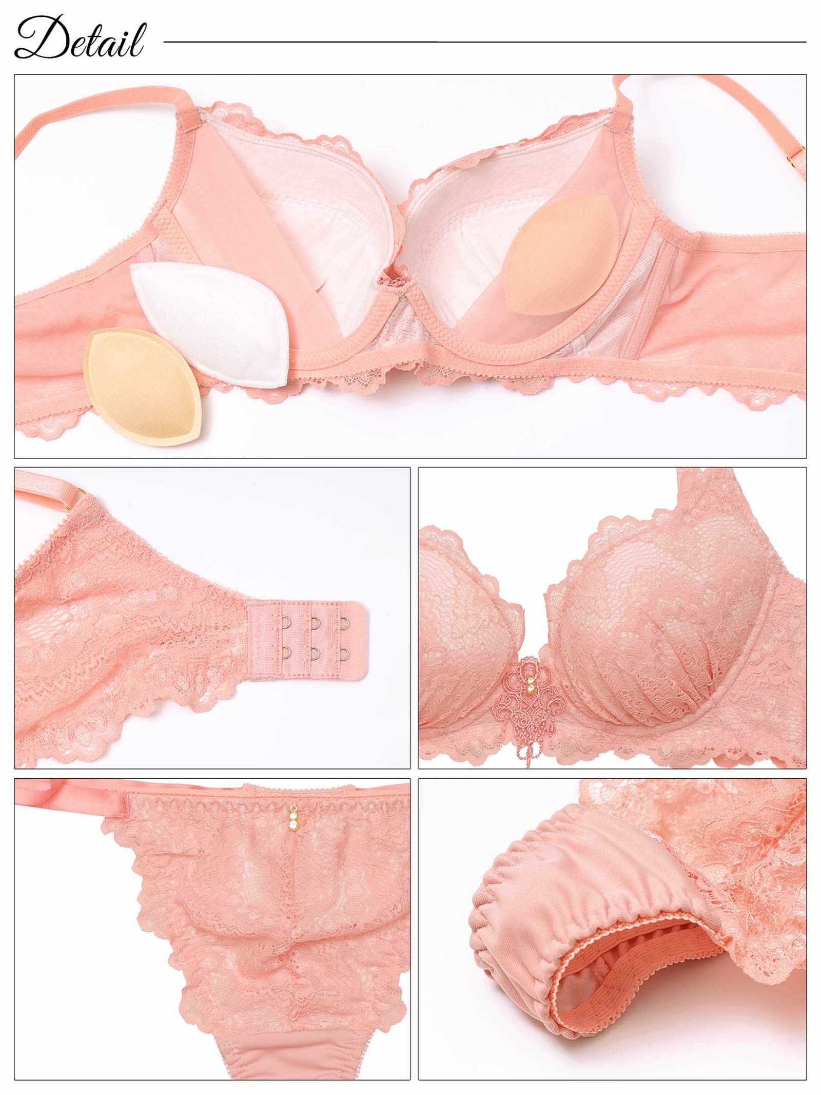 2/7新作!エレガントミラージュレース育乳脇高ブラジャー&Tバックショーツ