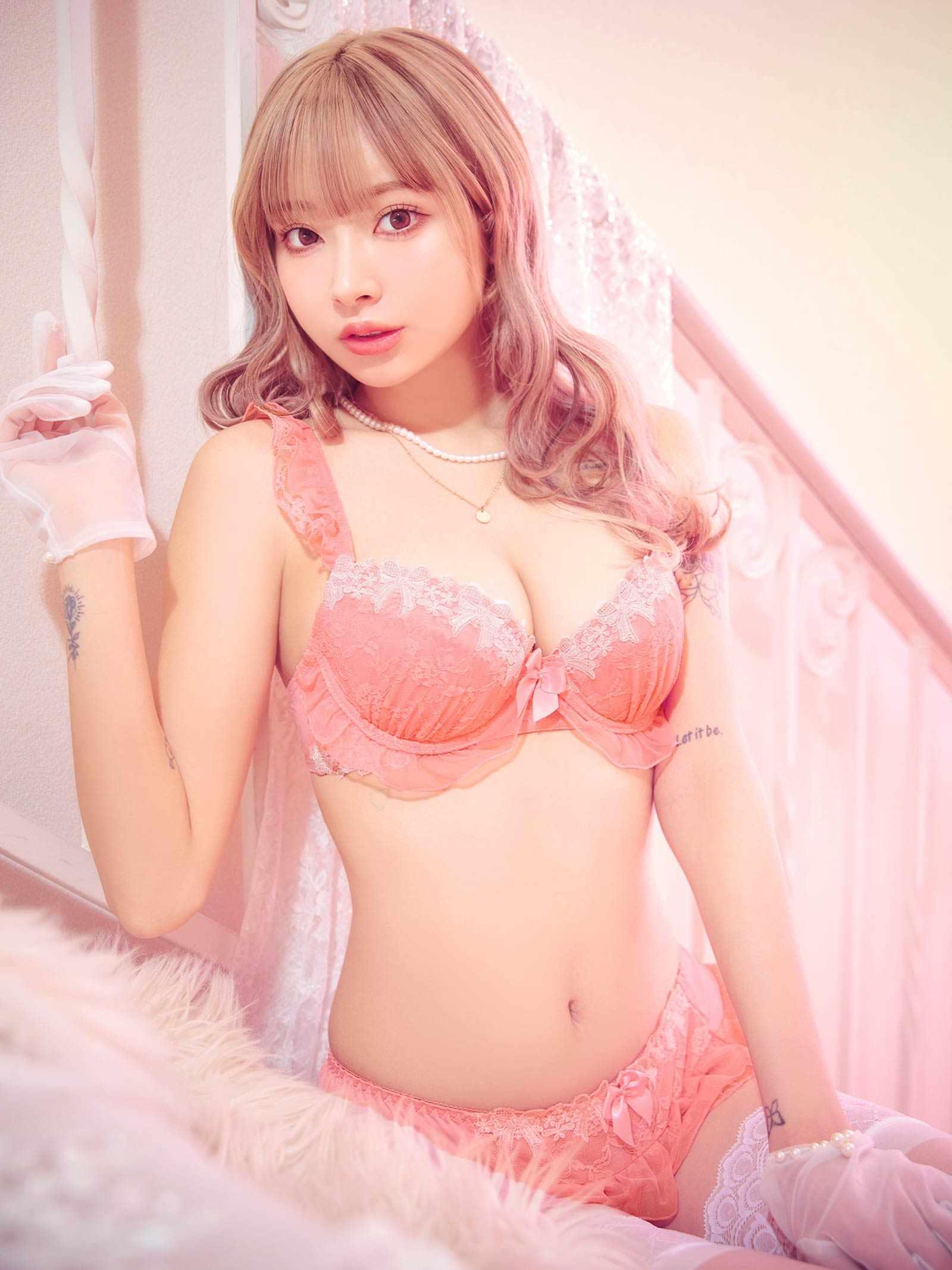 ロマンティックリボンドレスブラジャー&フルバックショーツ - 【公式】247Lingerie