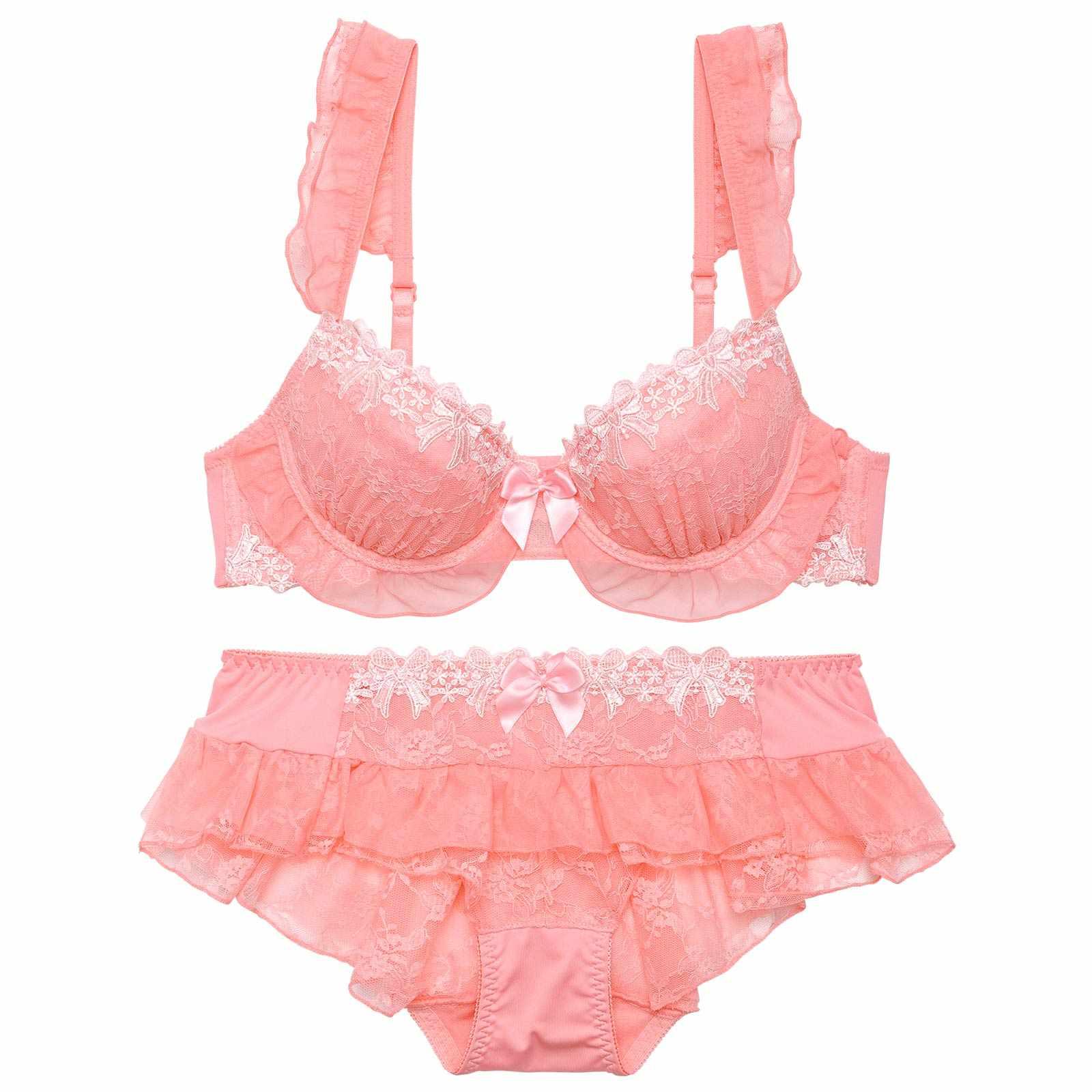 ロマンティックリボンドレスブラジャー&フルバックショーツ - 【公式】247Lingerie