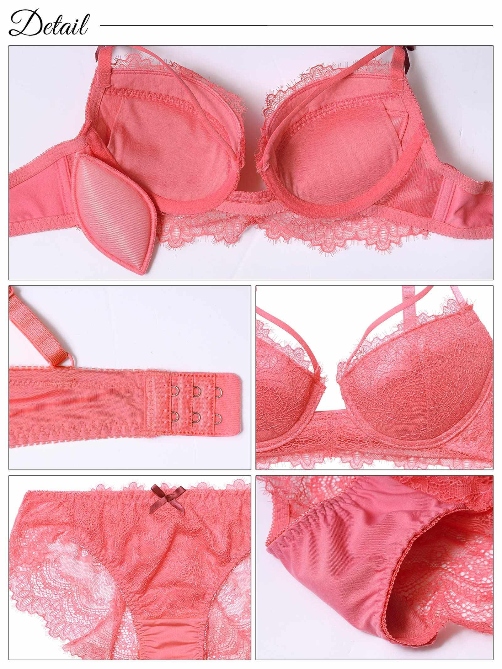 オールレーシィリボンコードブラジャー&バック透けフルバックショーツ - 【公式】247Lingerie