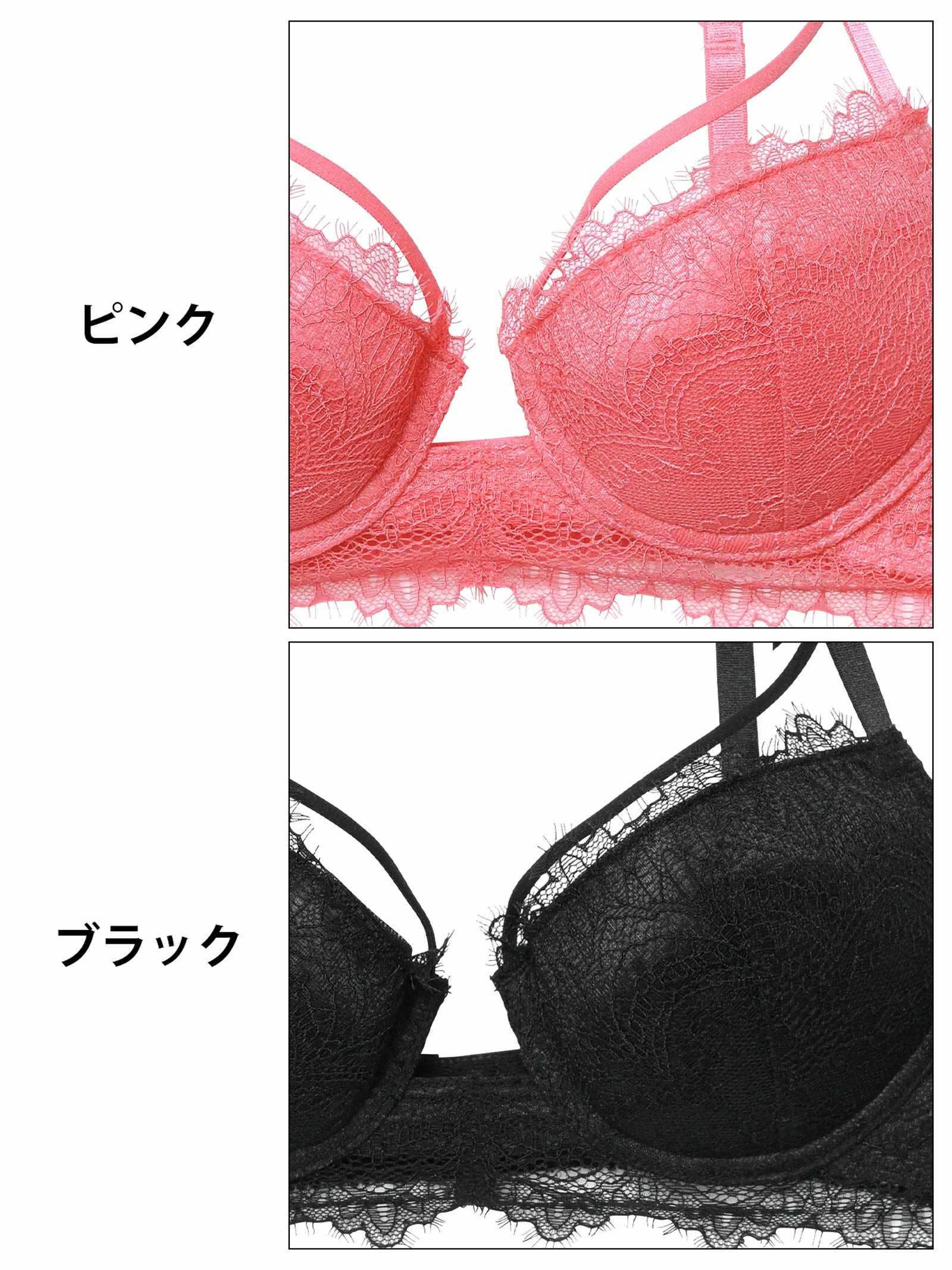 オールレーシィリボンコードブラジャー&バック透けフルバックショーツ - 【公式】247Lingerie