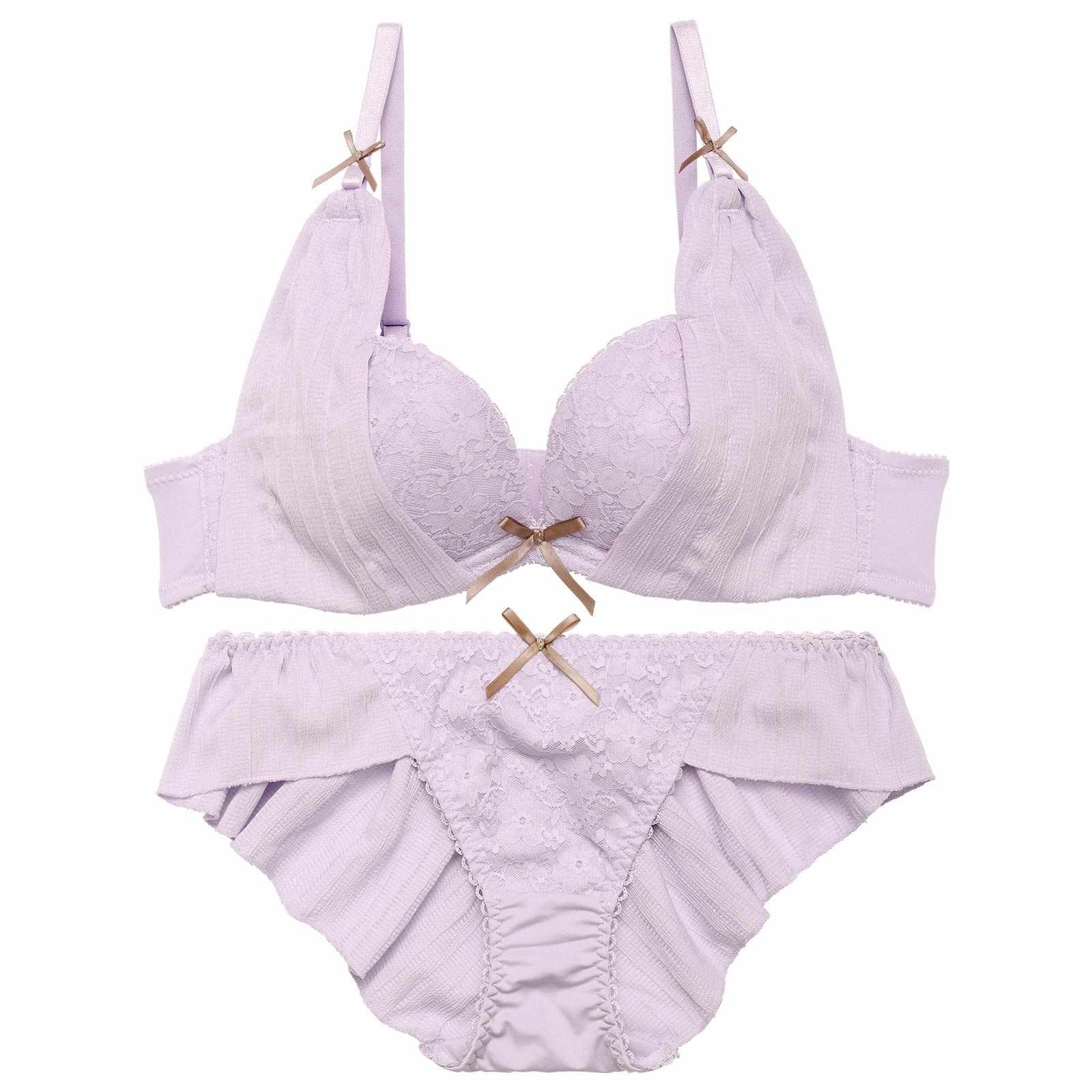 フェミニンフラワードレスブラジャー&フルバックショーツ - 【公式】247Lingerie