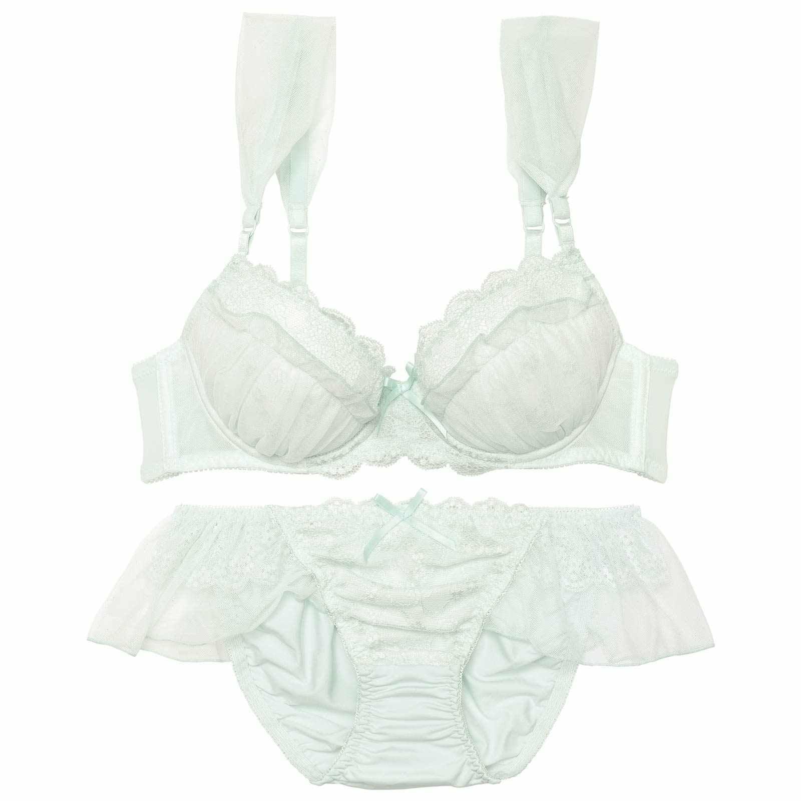 ドルチェフリルレースブラジャー&フルバックショーツ - 【公式】247Lingerie