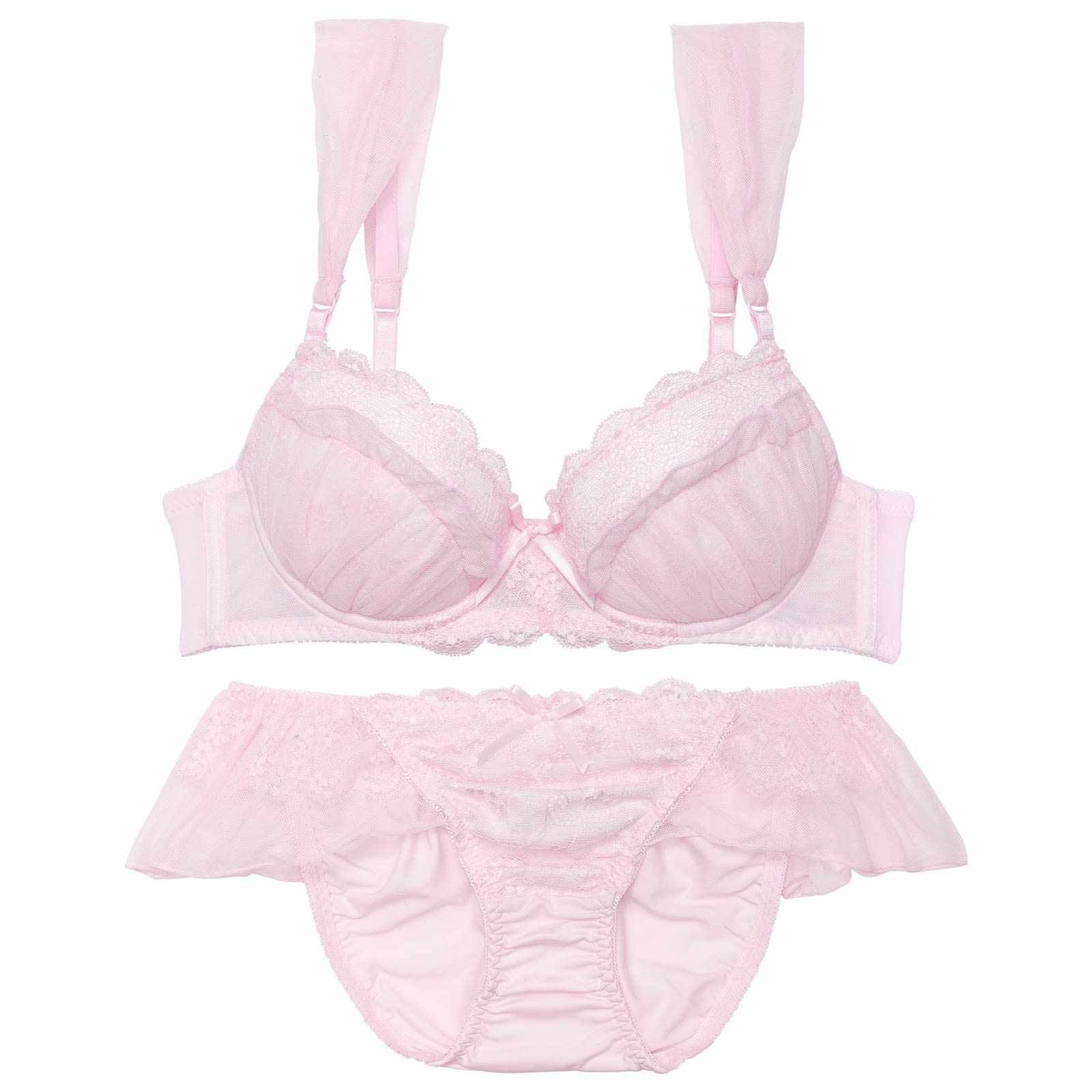 ドルチェフリルレースブラジャー&フルバックショーツ - 【公式】247Lingerie