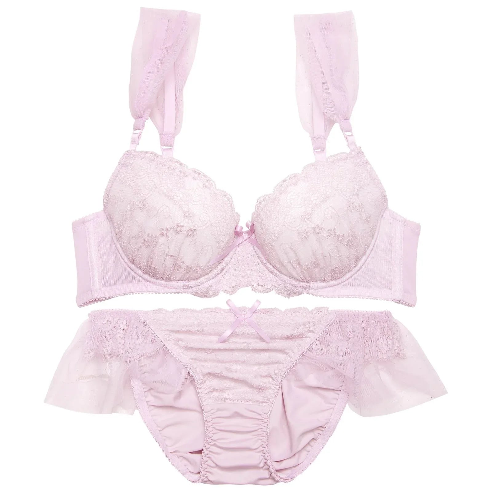 ドーリーシアーフルーレットブラジャー&フルバックショーツ - 【公式】247Lingerie