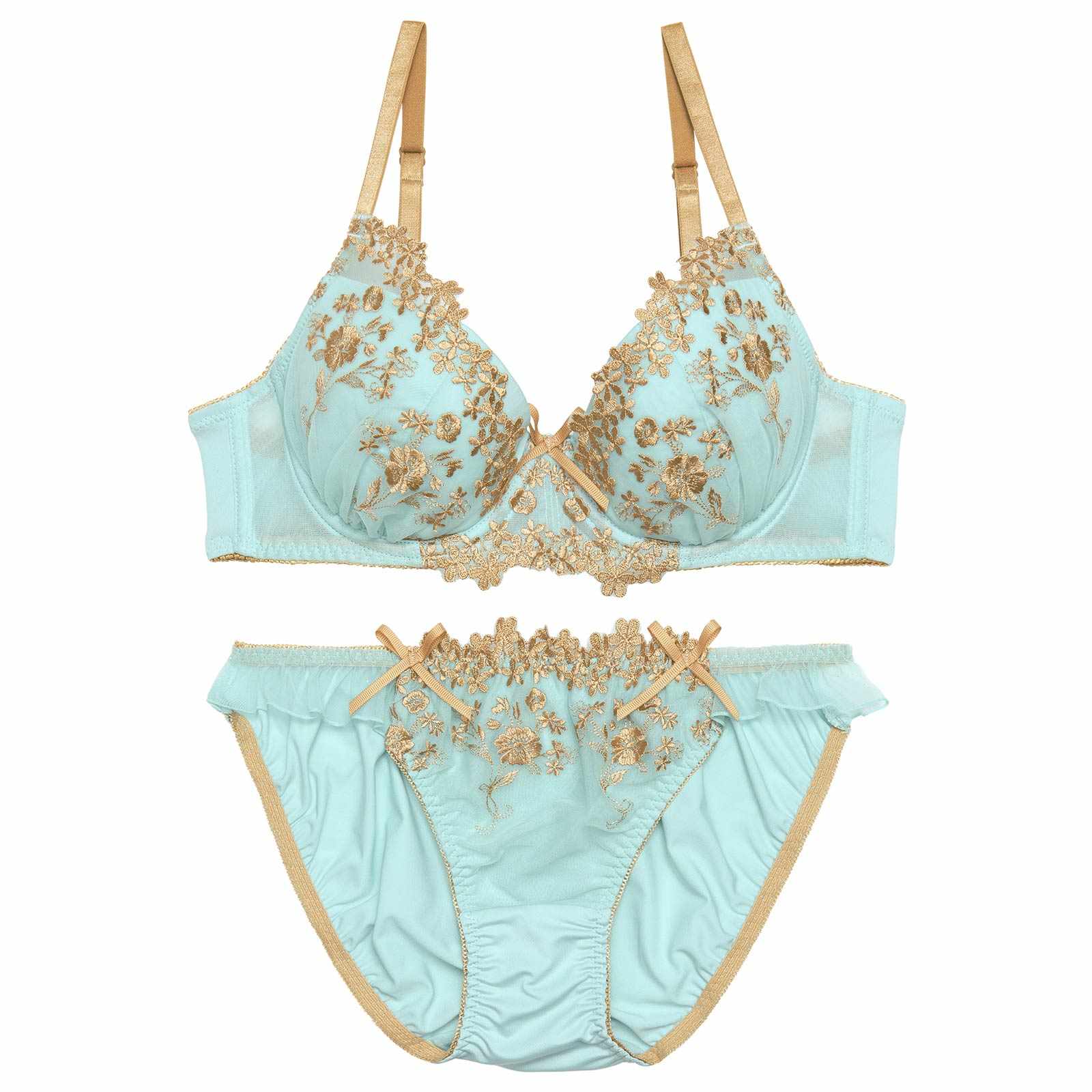 ベルフルールブーケブラジャー&フルバックショーツ