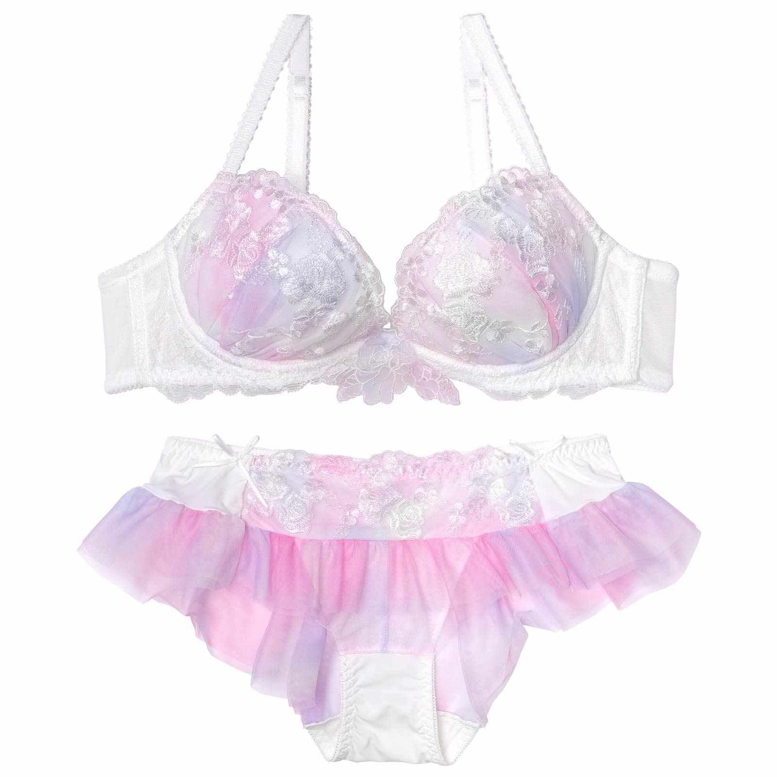 ロマンスウォーターリリーブラジャー&フルバックショーツ - 【公式】247Lingerie