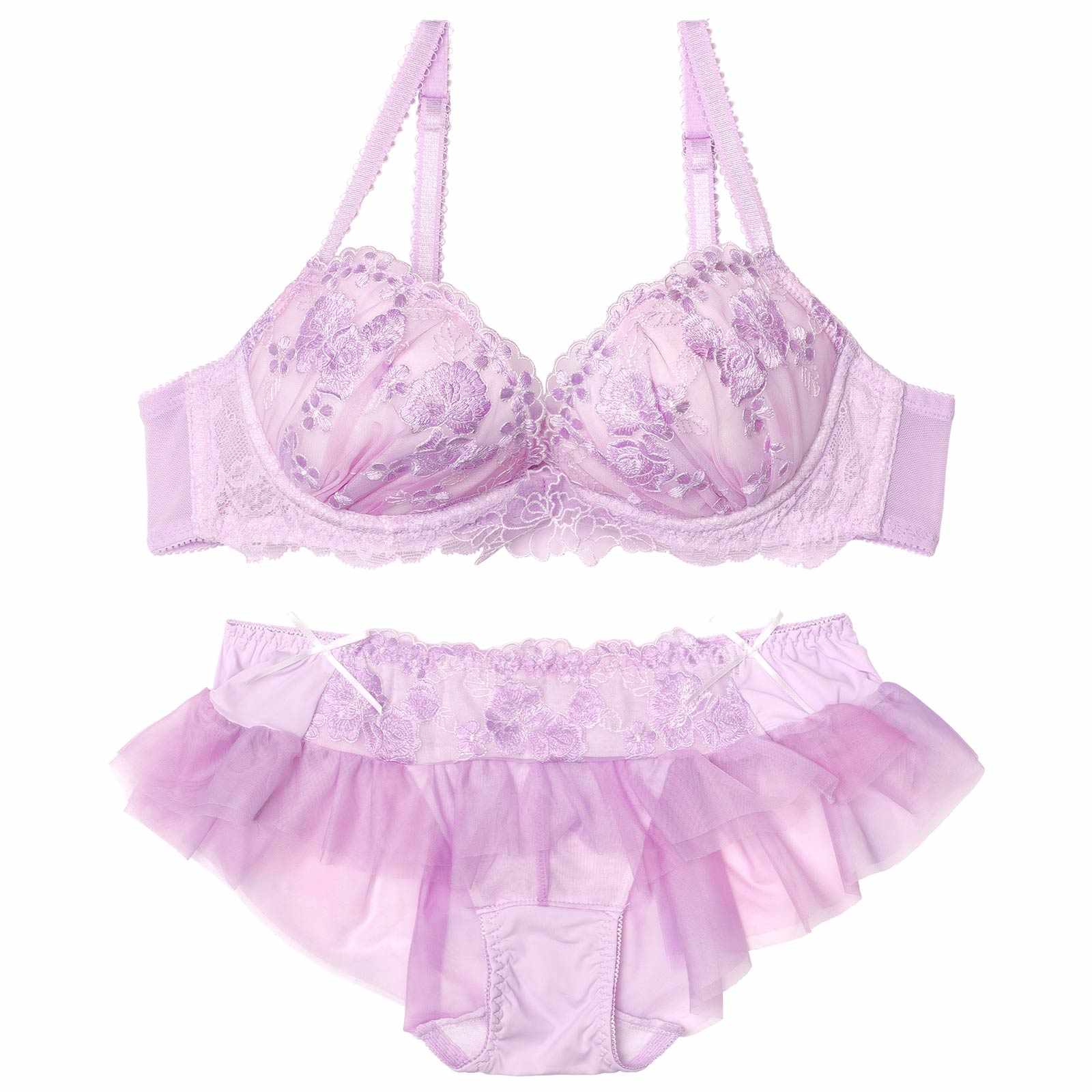 ロマンスウォーターリリーブラジャー&フルバックショーツ