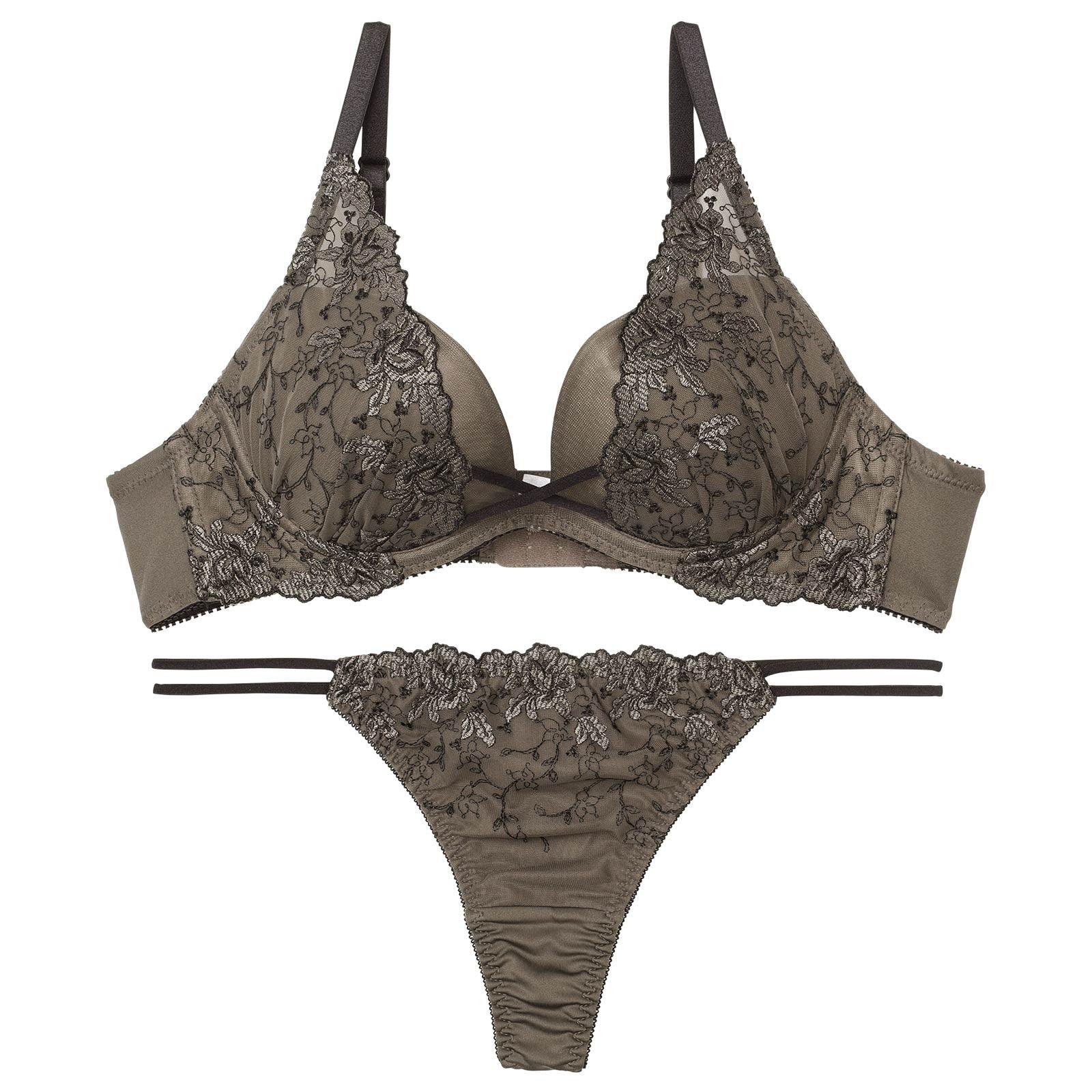 ラグジュアリークロスフラワーブラジャー&Tバックショーツ - 【公式】247Lingerie