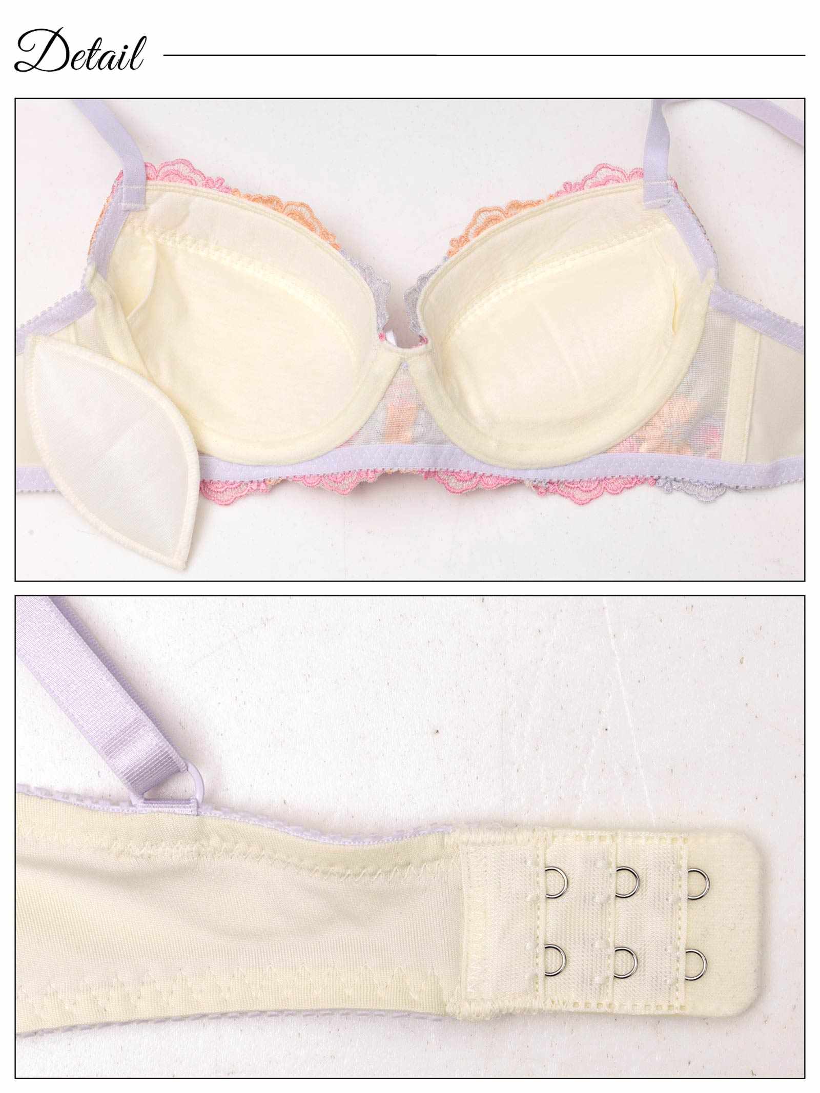 9/10新作!トロピカルスウィートフラワーブラジャー&フルバックショーツ