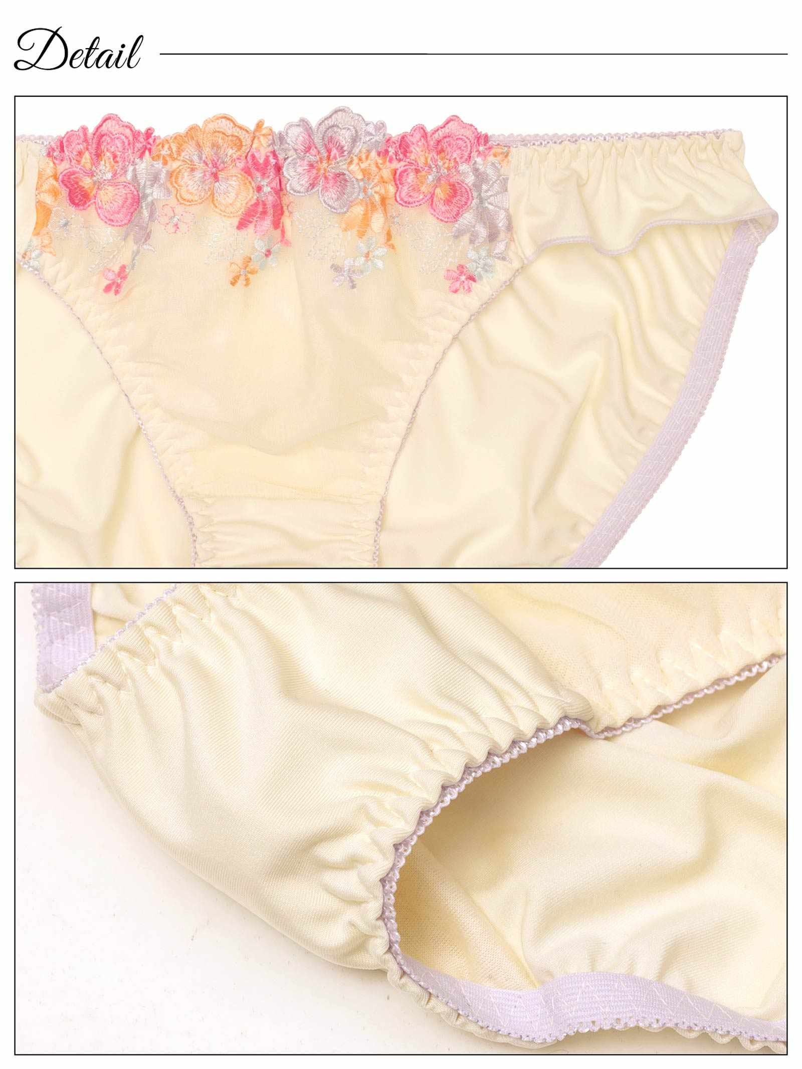 9/10新作!トロピカルスウィートフラワーブラジャー&フルバックショーツ