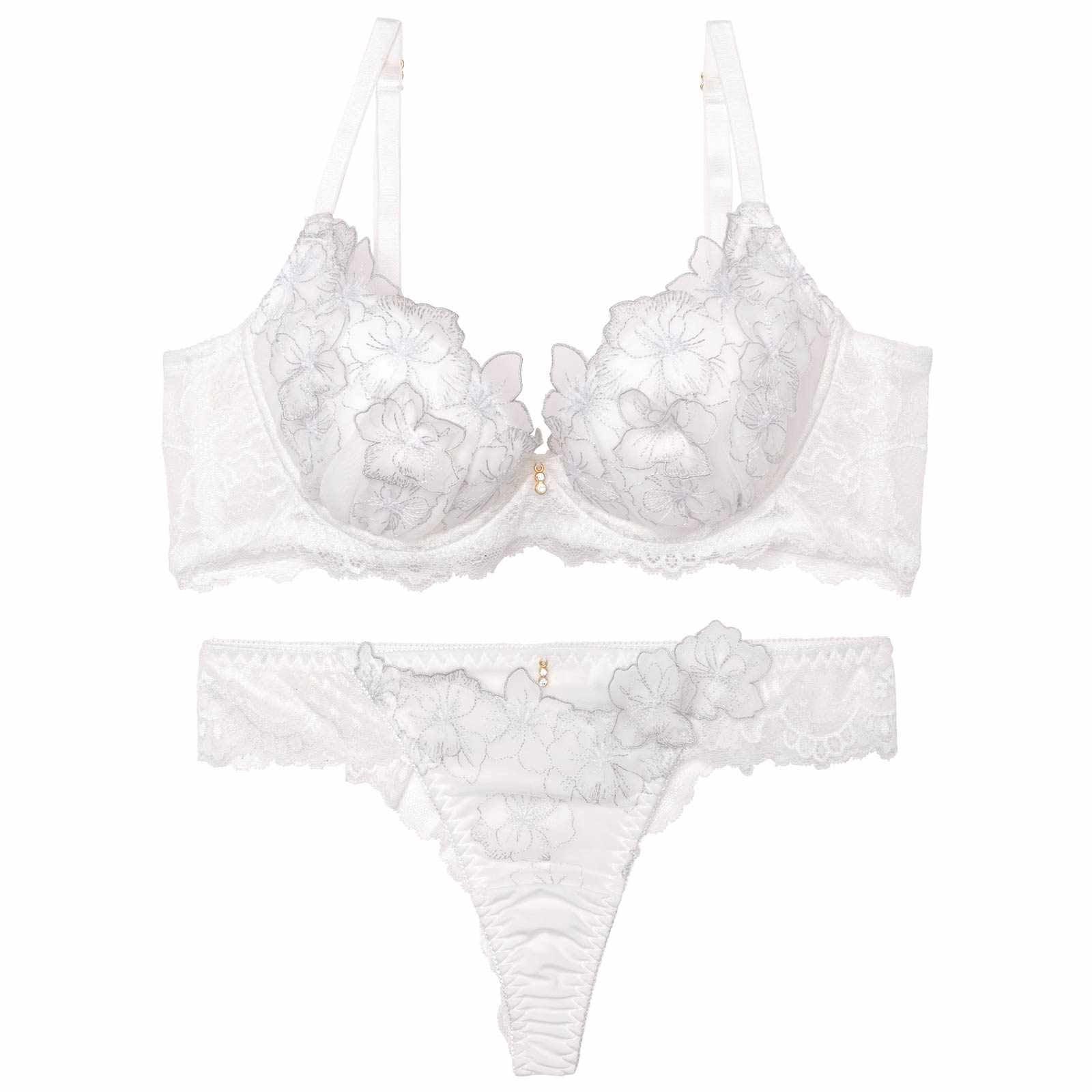 1/10再販!ブルーミングスリットレーシィ育乳脇高ブラジャー&Tバックショーツ - 【公式】247Lingerie
