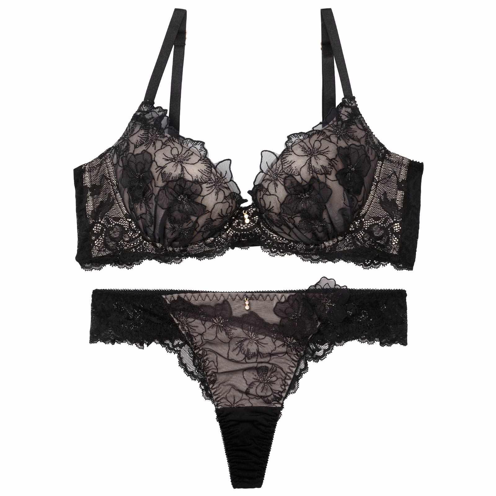 1/10再販!ブルーミングスリットレーシィ育乳脇高ブラジャー&Tバックショーツ - 【公式】247Lingerie