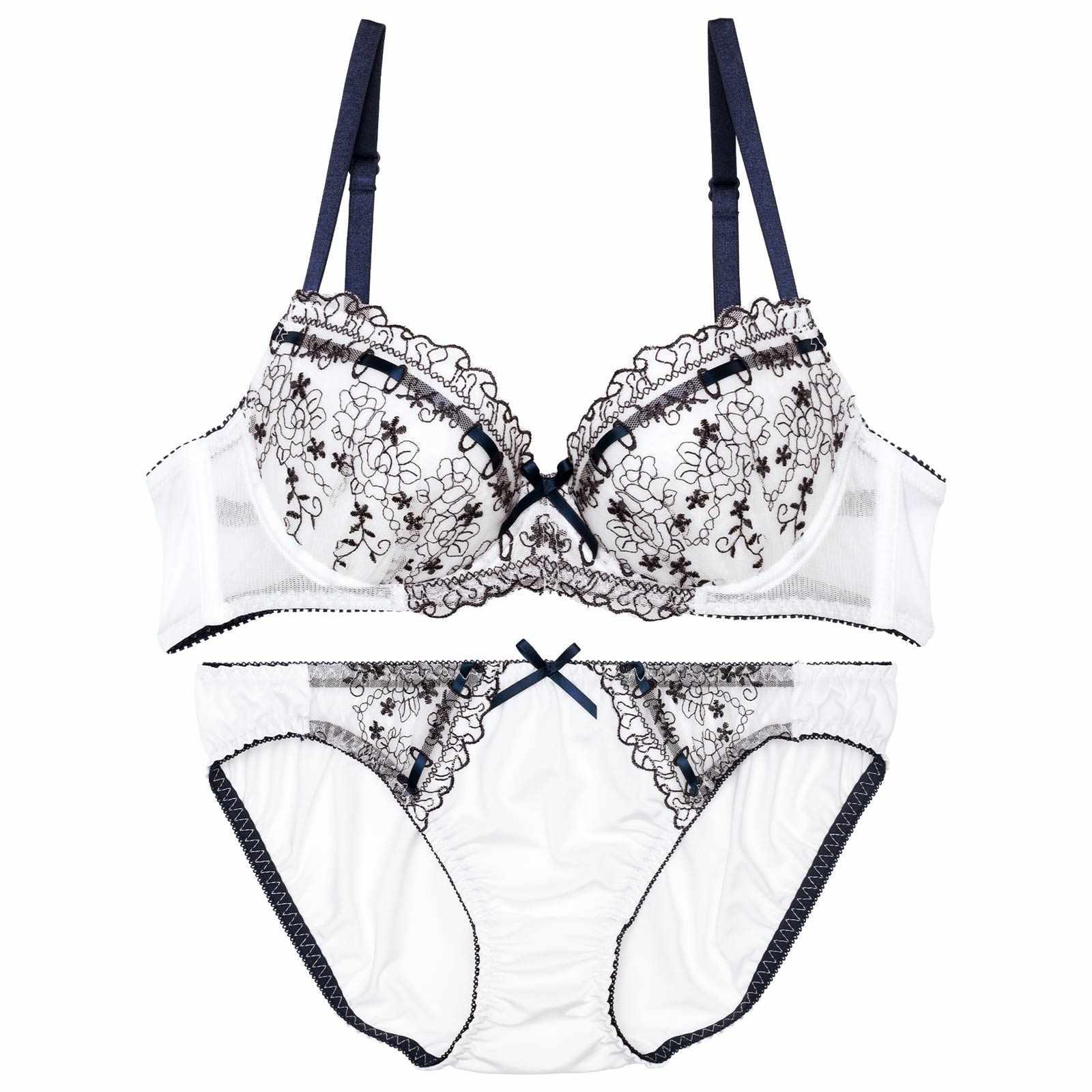ガーリーリボンブルームブラジャー&フルバックショーツ