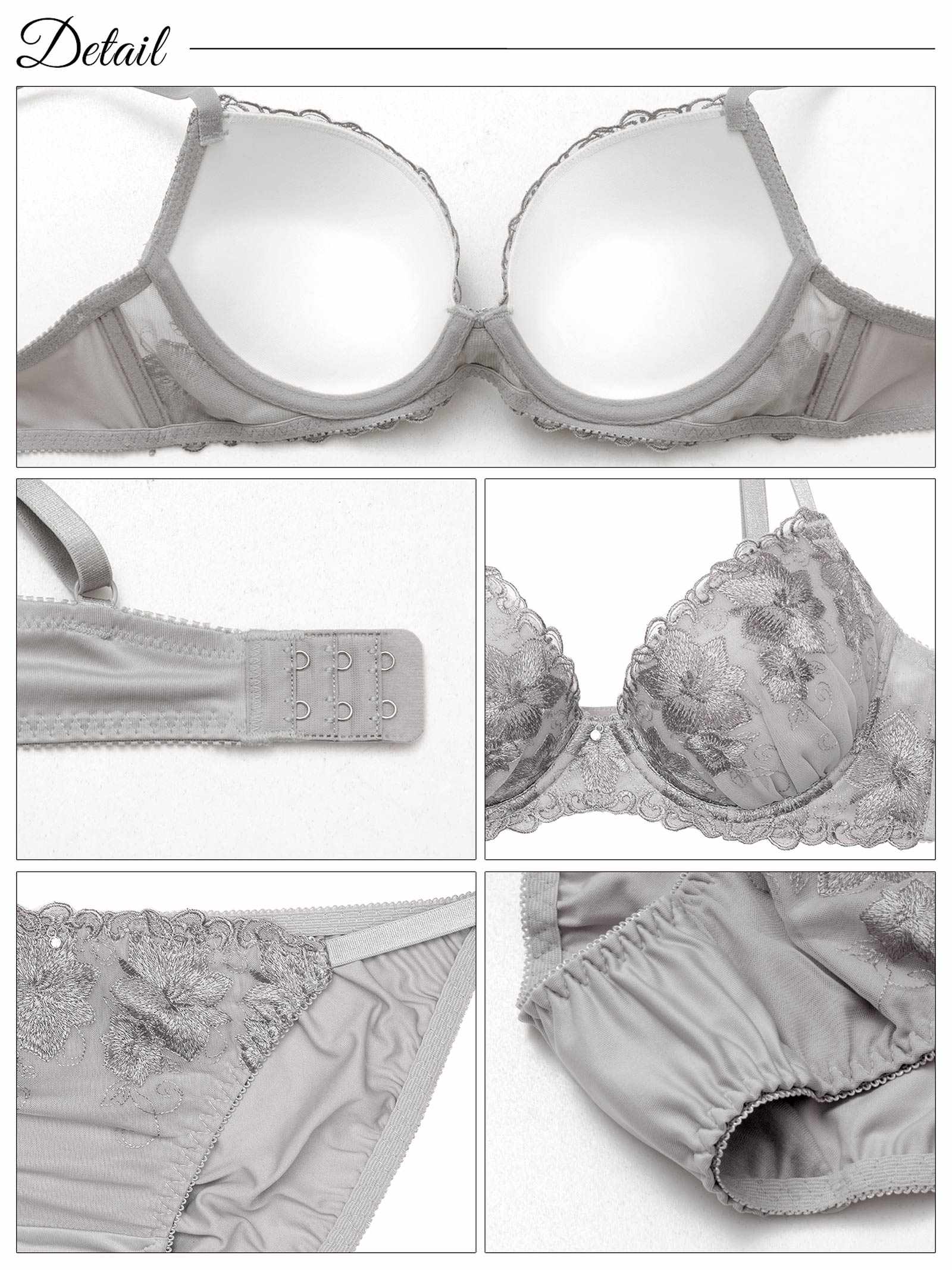 7/14新作!グロッシーブロッサムエンブロイダリーブラジャー&フルバックショーツ