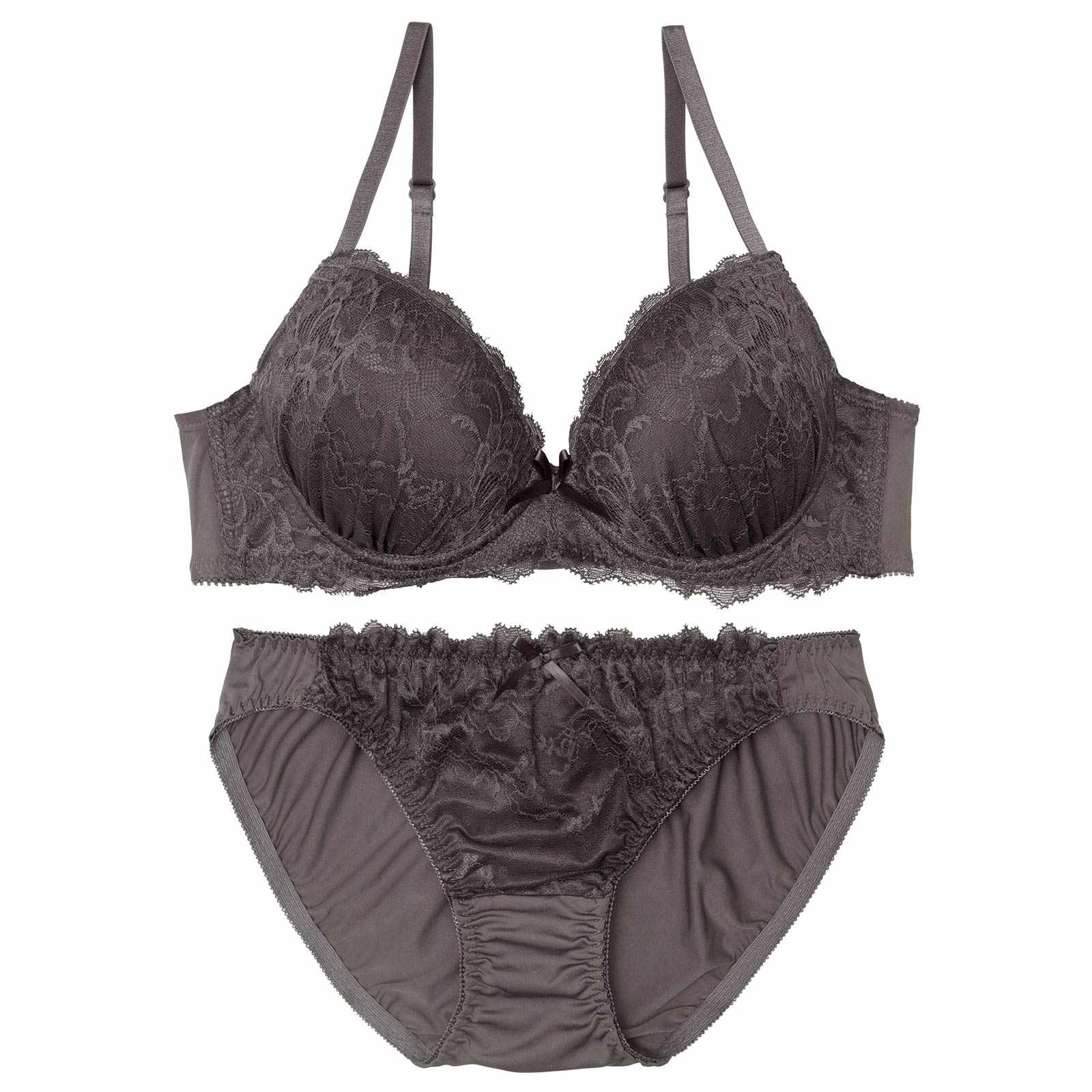 ワンカラーディープレーシィブラジャー&フルバックショーツ