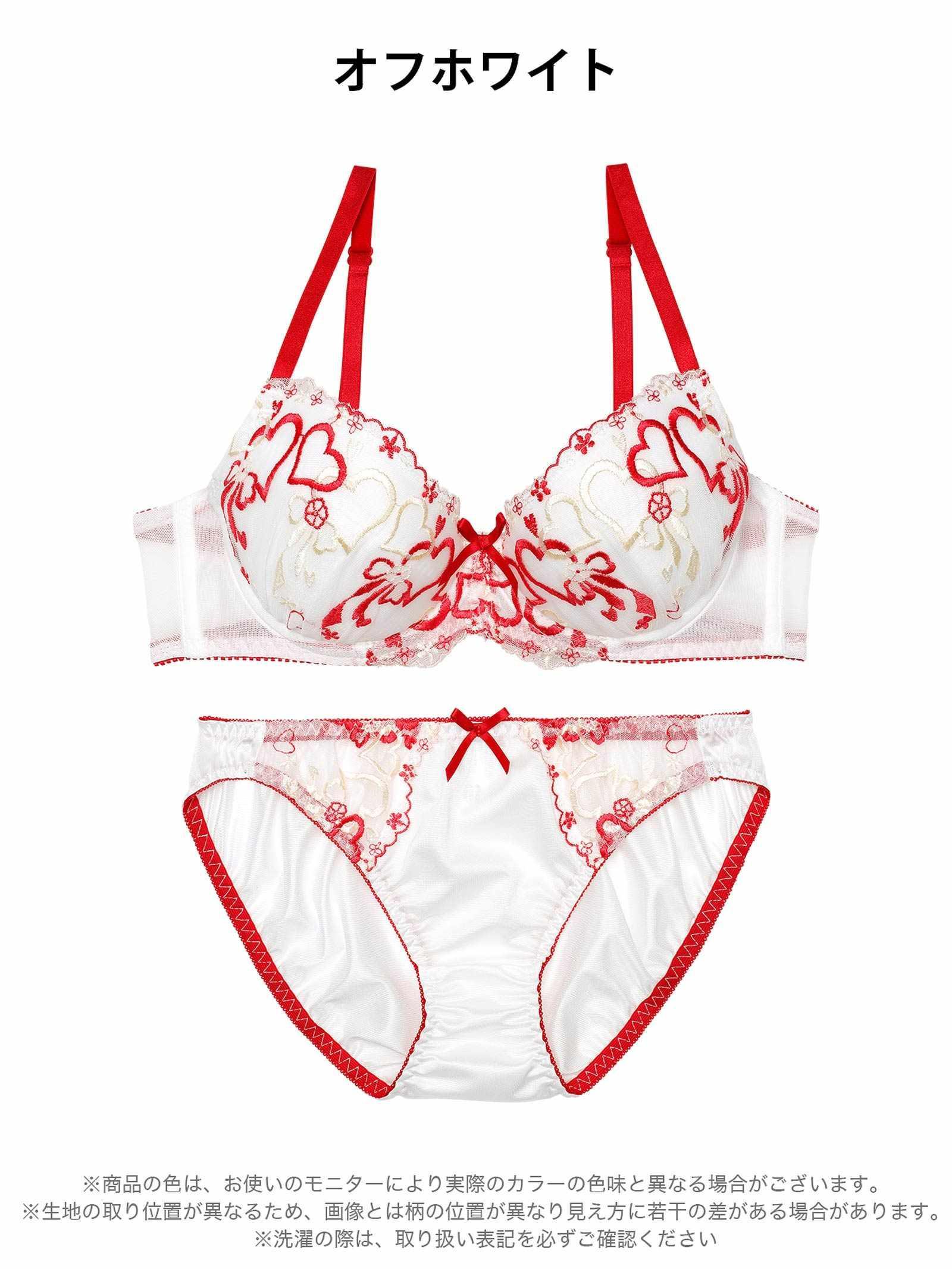 1/14新作!レトロガーリーハートブラジャー&フルバックショーツ - 【公式】247Lingerie