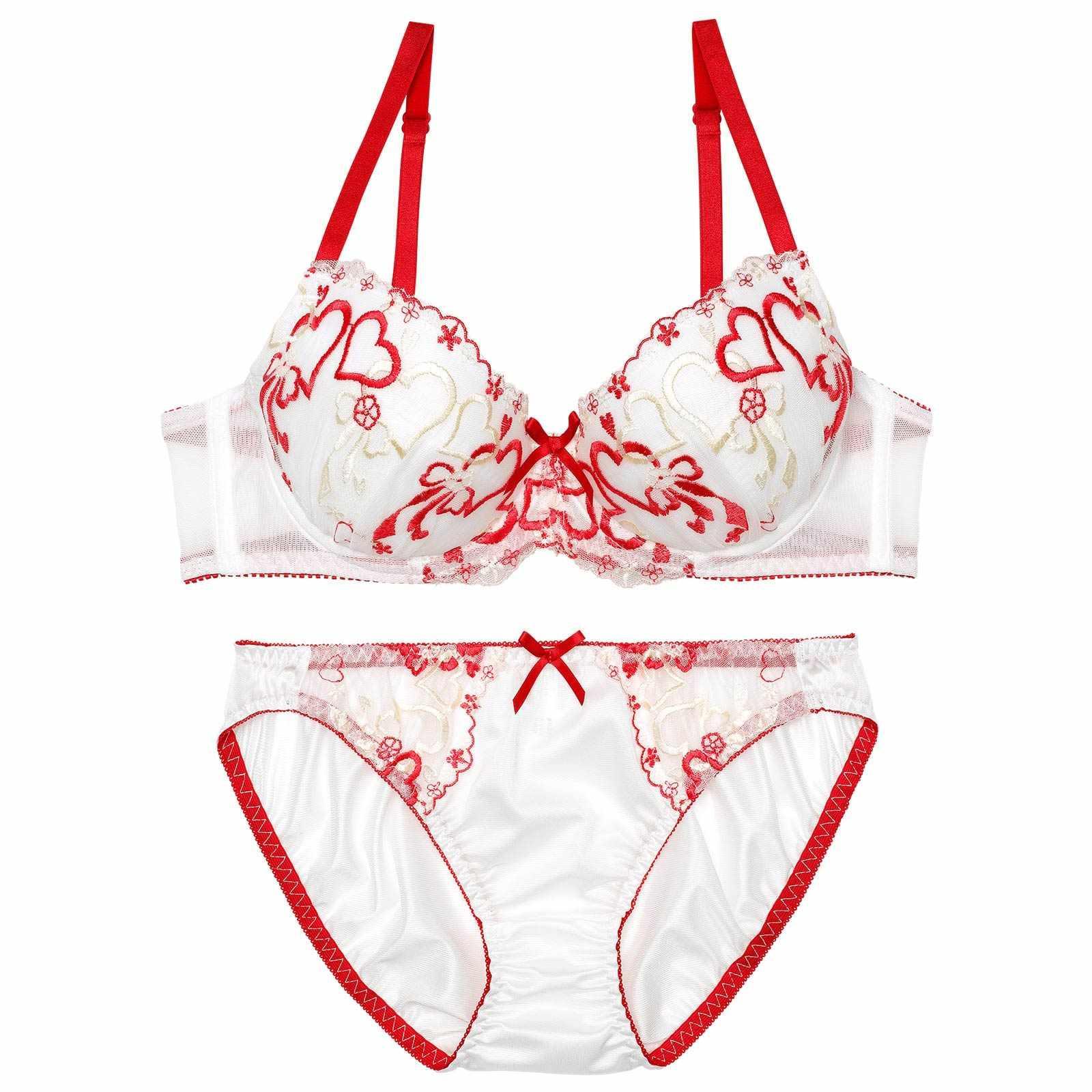 1/14新作!レトロガーリーハートブラジャー&フルバックショーツ - 【公式】247Lingerie