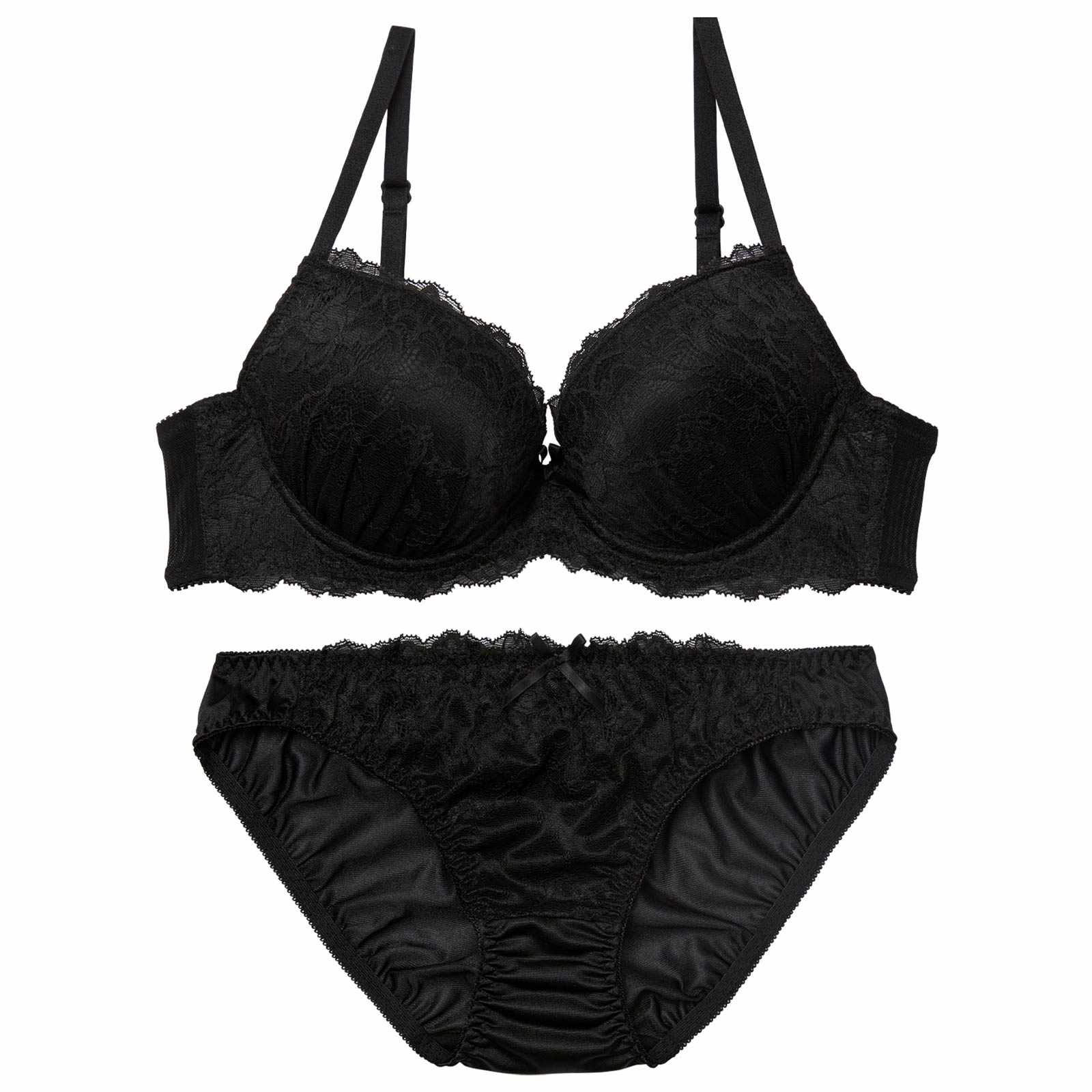 11/26新作!シックフローラルレースブラジャー&フルバックショーツ