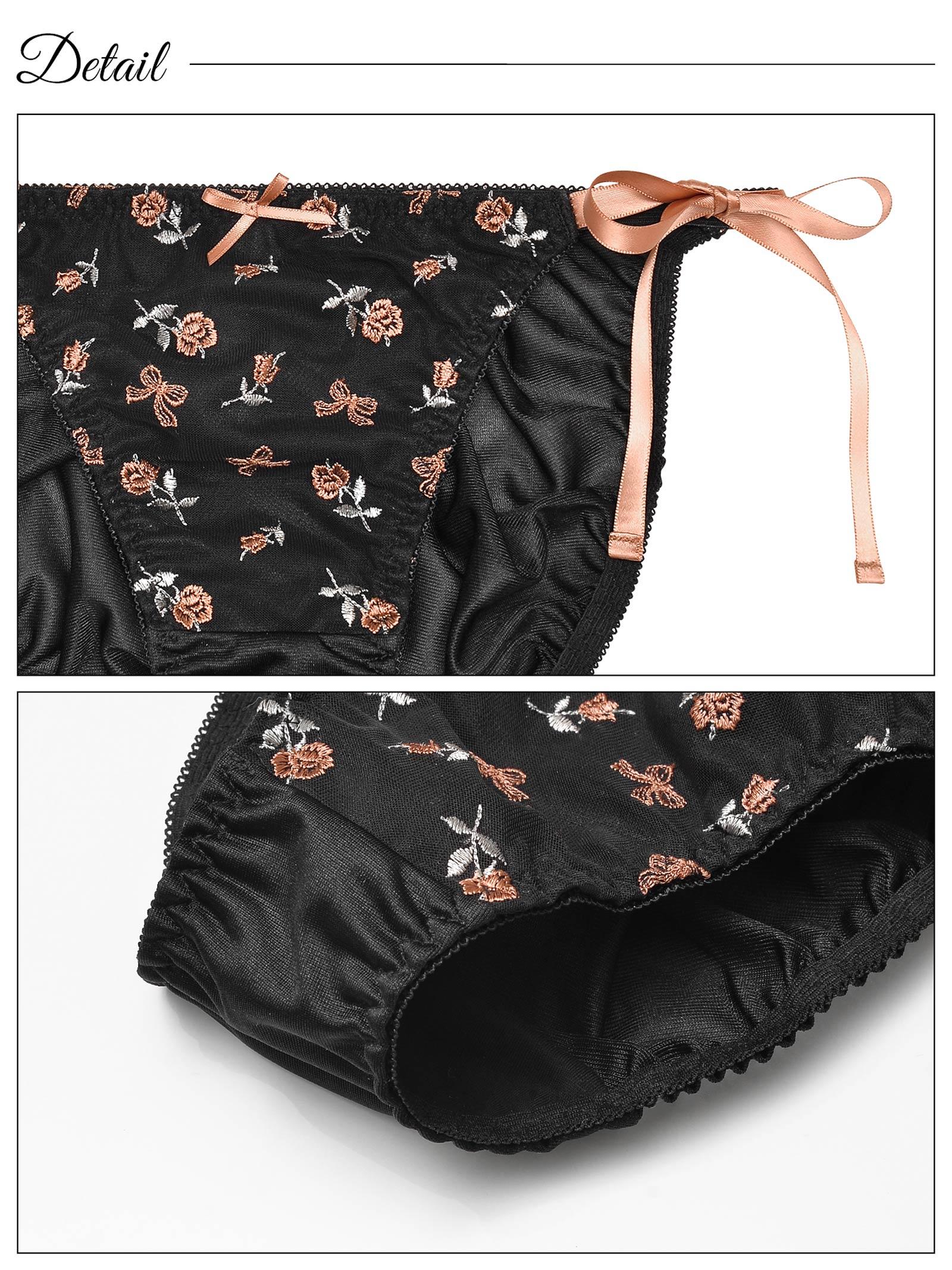 ファンシーリボンローズブラジャー&フルバックショーツ - 【公式】247Lingerie