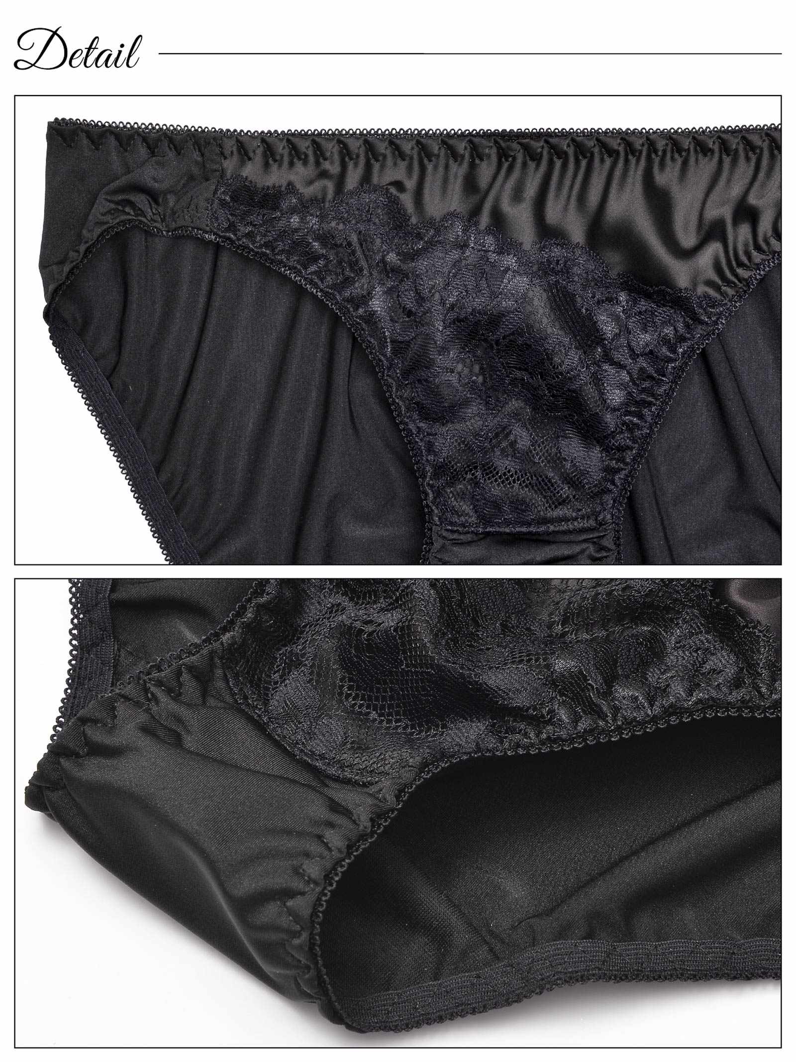 ダスティマットサテンエンブロイダリーブラジャー&フルバックショーツ