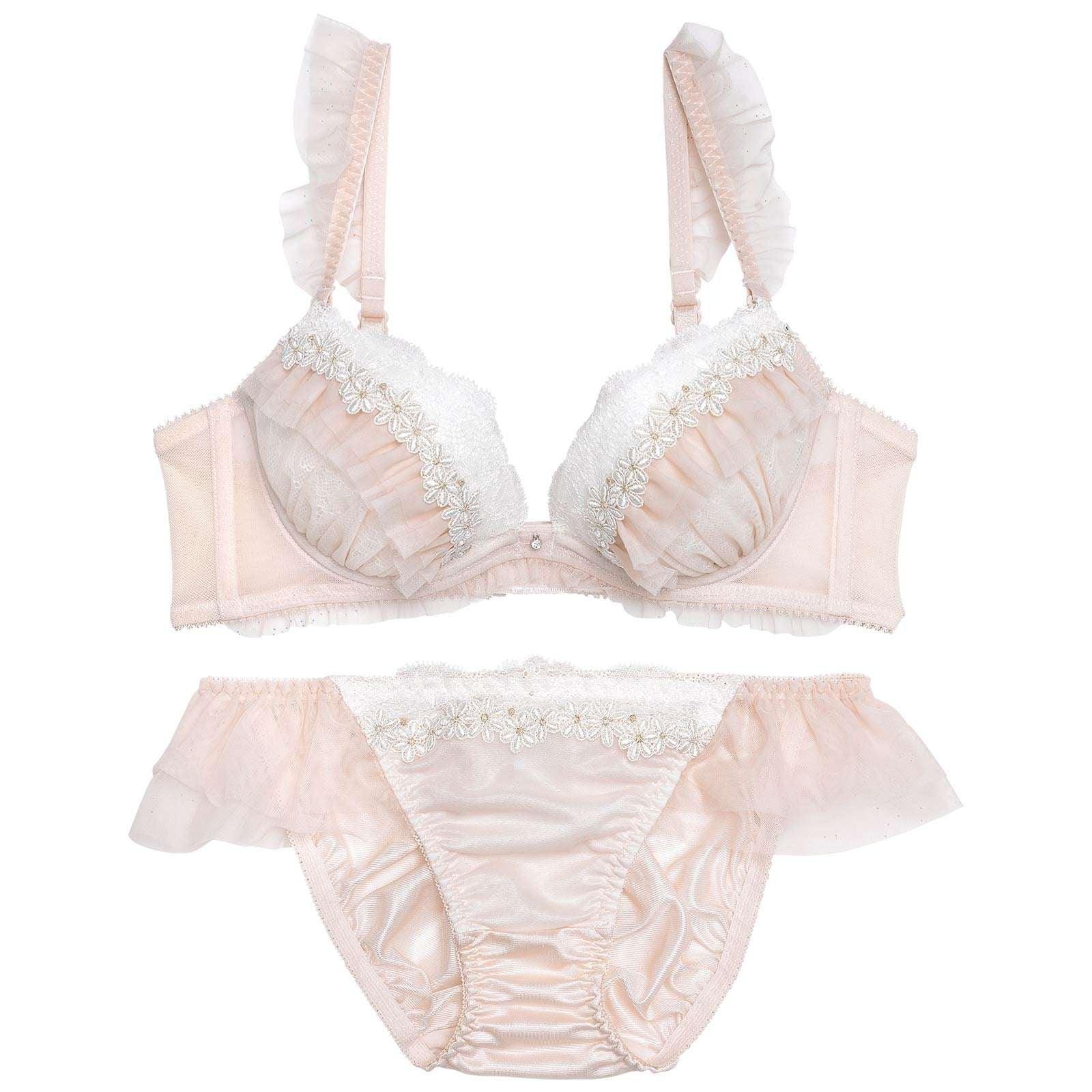 フリルミニョンプリンセスブラジャー&フルバックショーツ - 【公式】247Lingerie