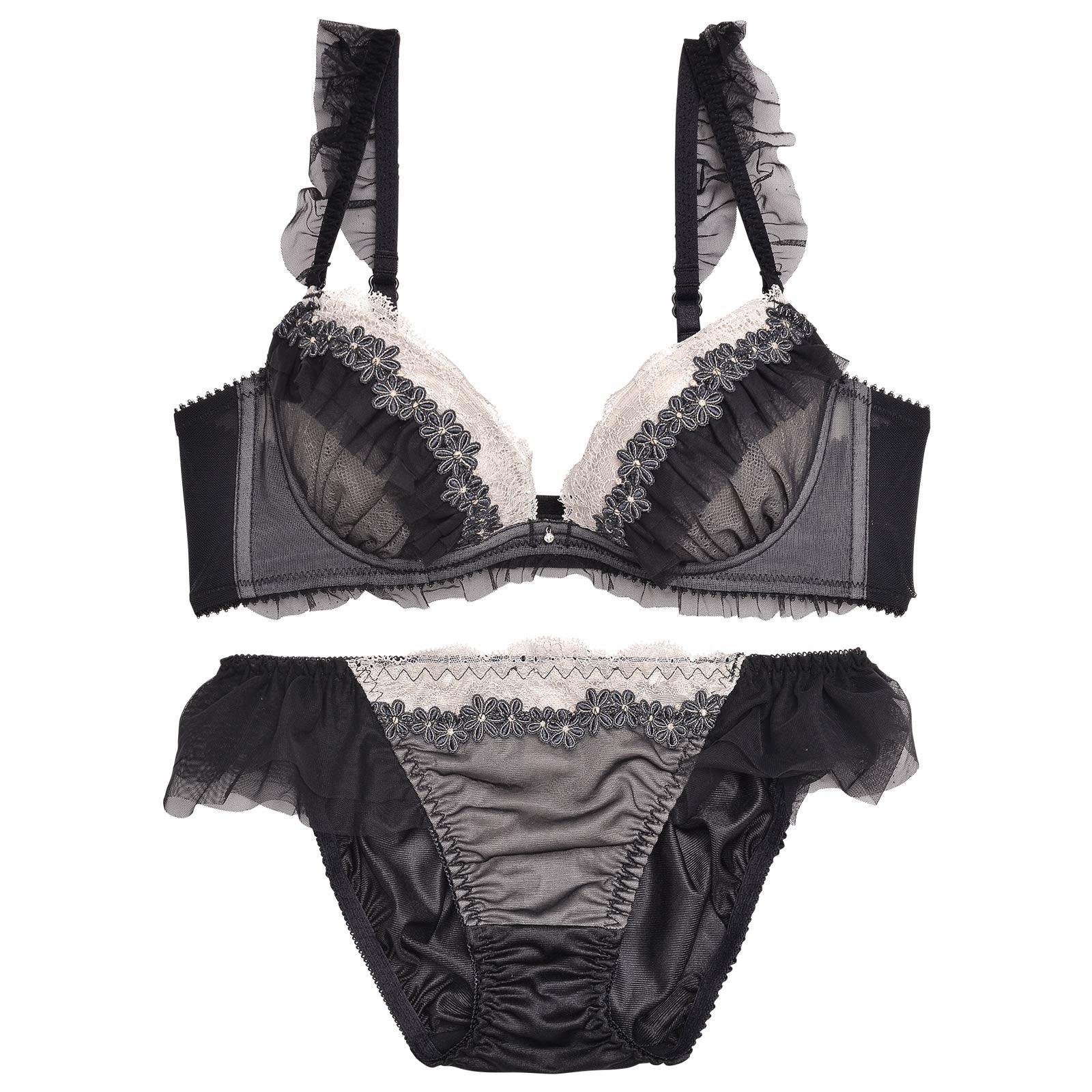 フリルミニョンプリンセスブラジャー&フルバックショーツ - 【公式】247Lingerie