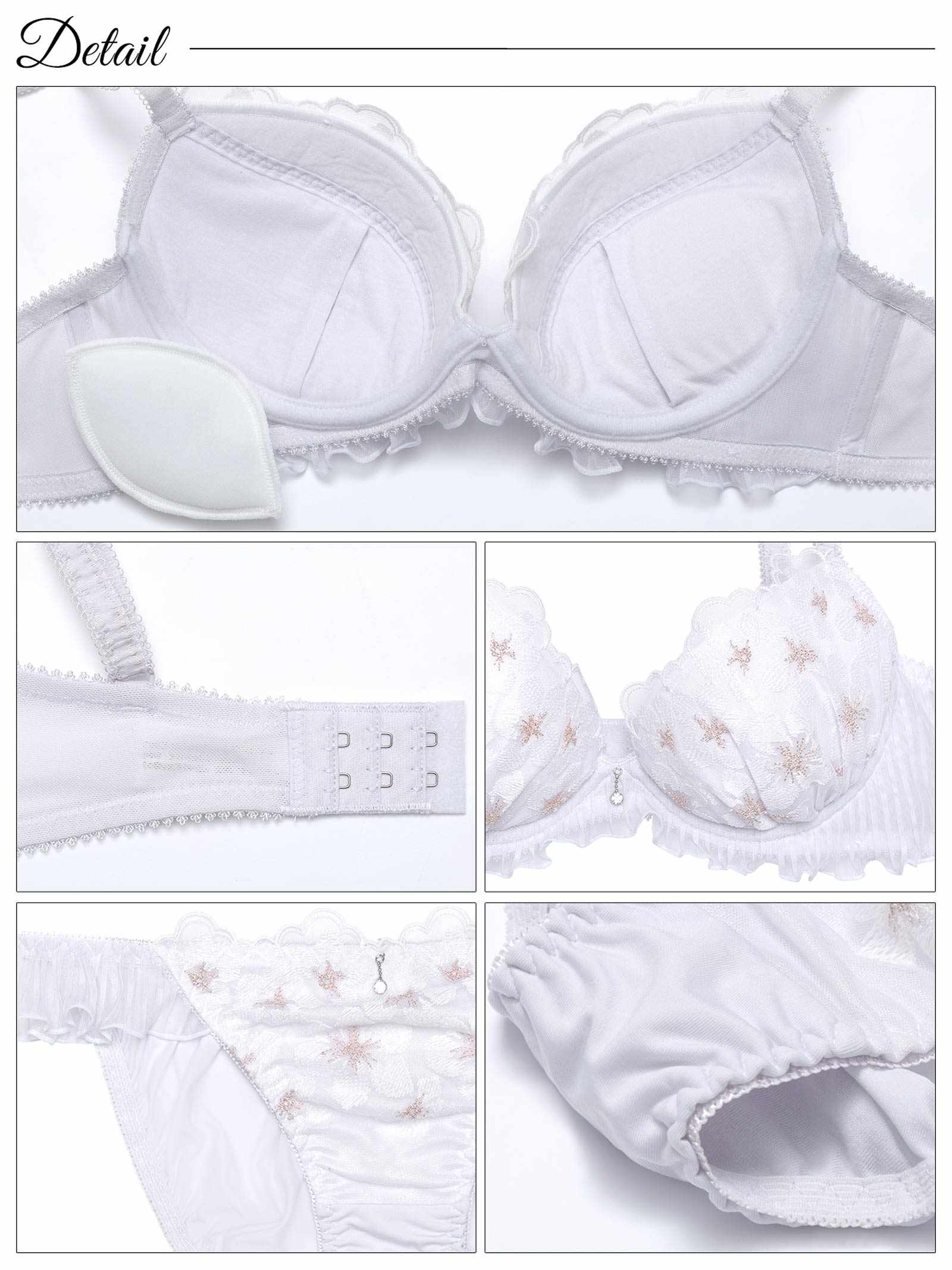 1/31新作!ラピュセルフラワープリーツブラジャー&フルバックショーツ