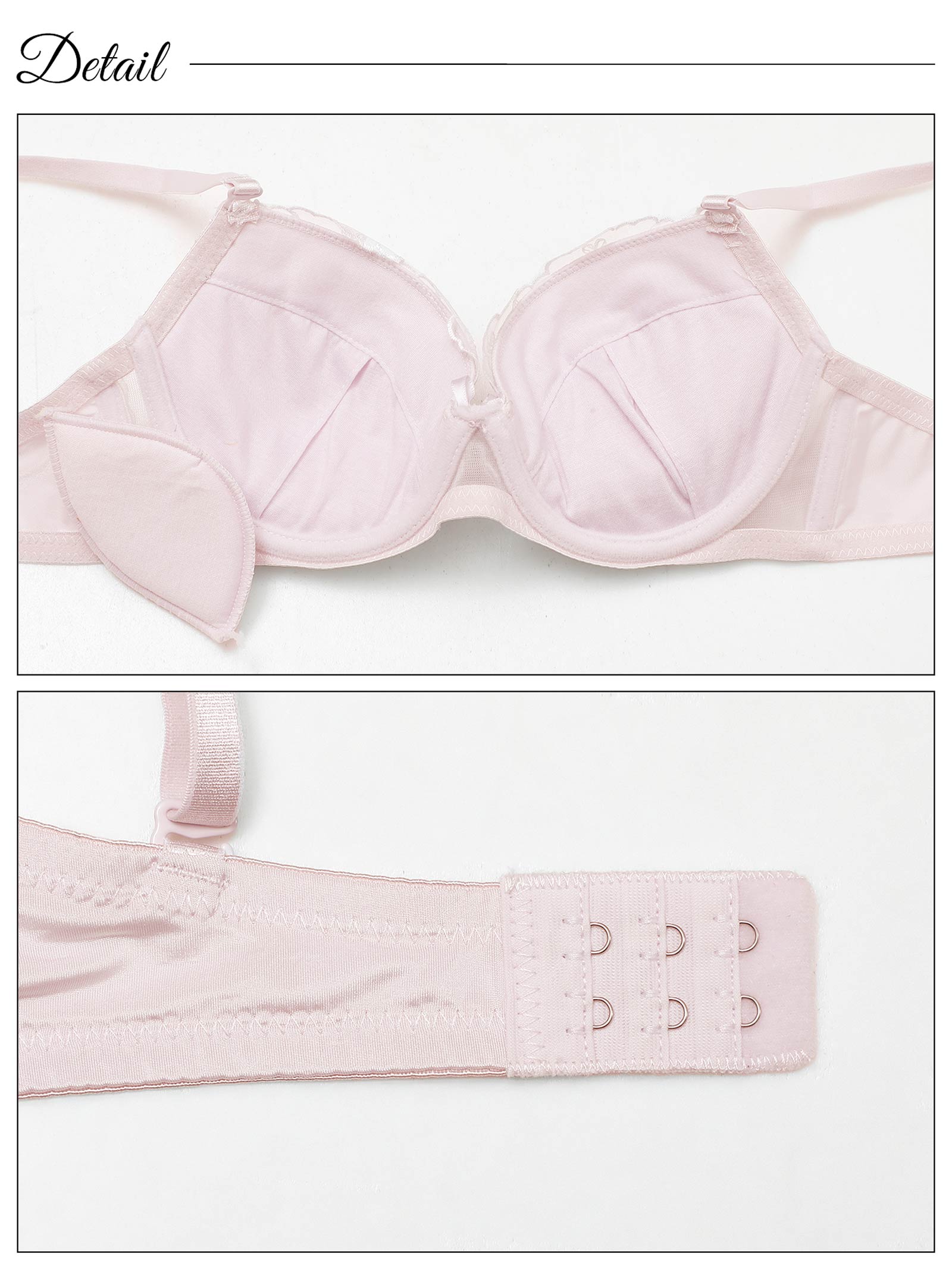 ピュアフルールエンブロイダリーブラジャー&フルバックショーツ