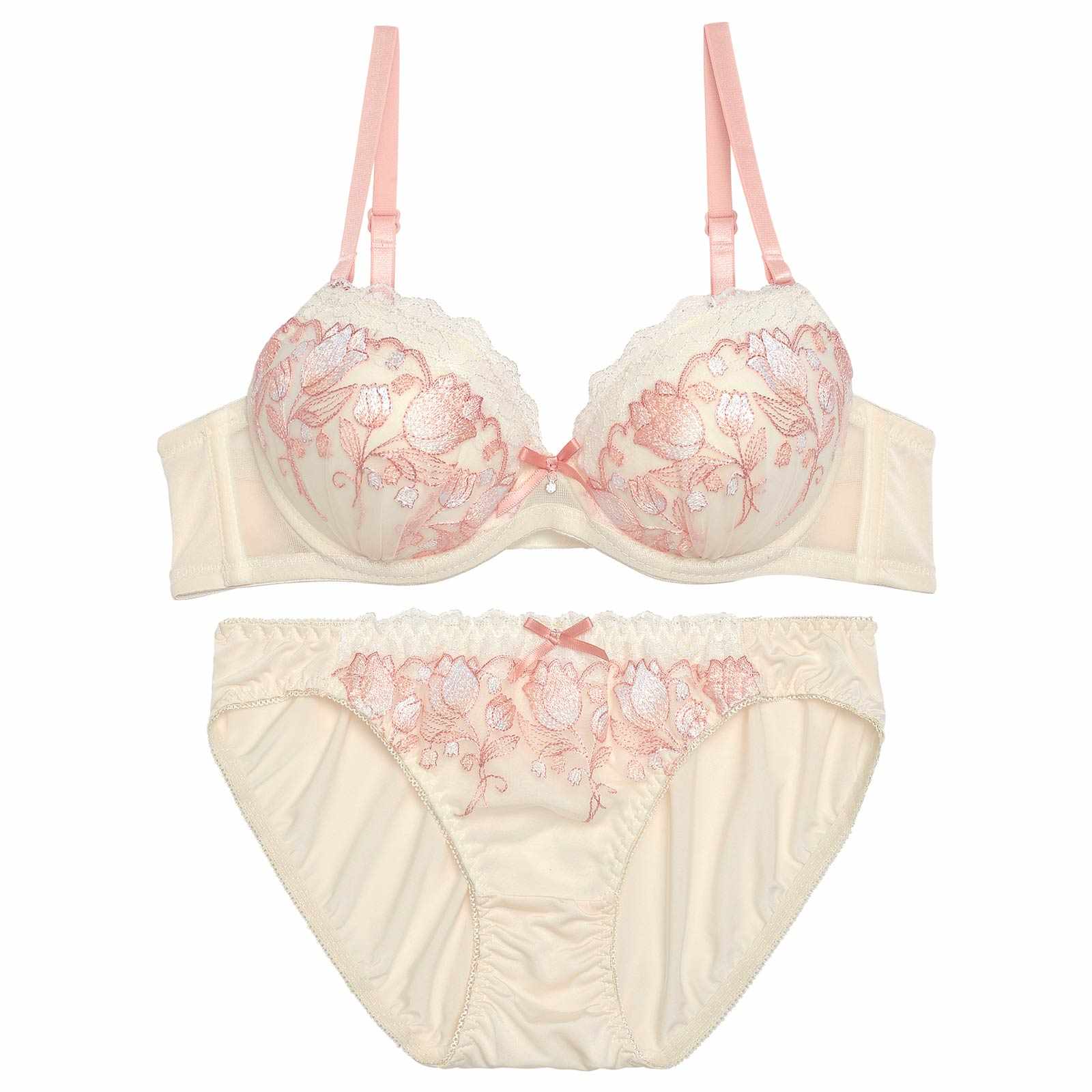 パステルチューリップグラデーションブラジャー&フルバックショーツ