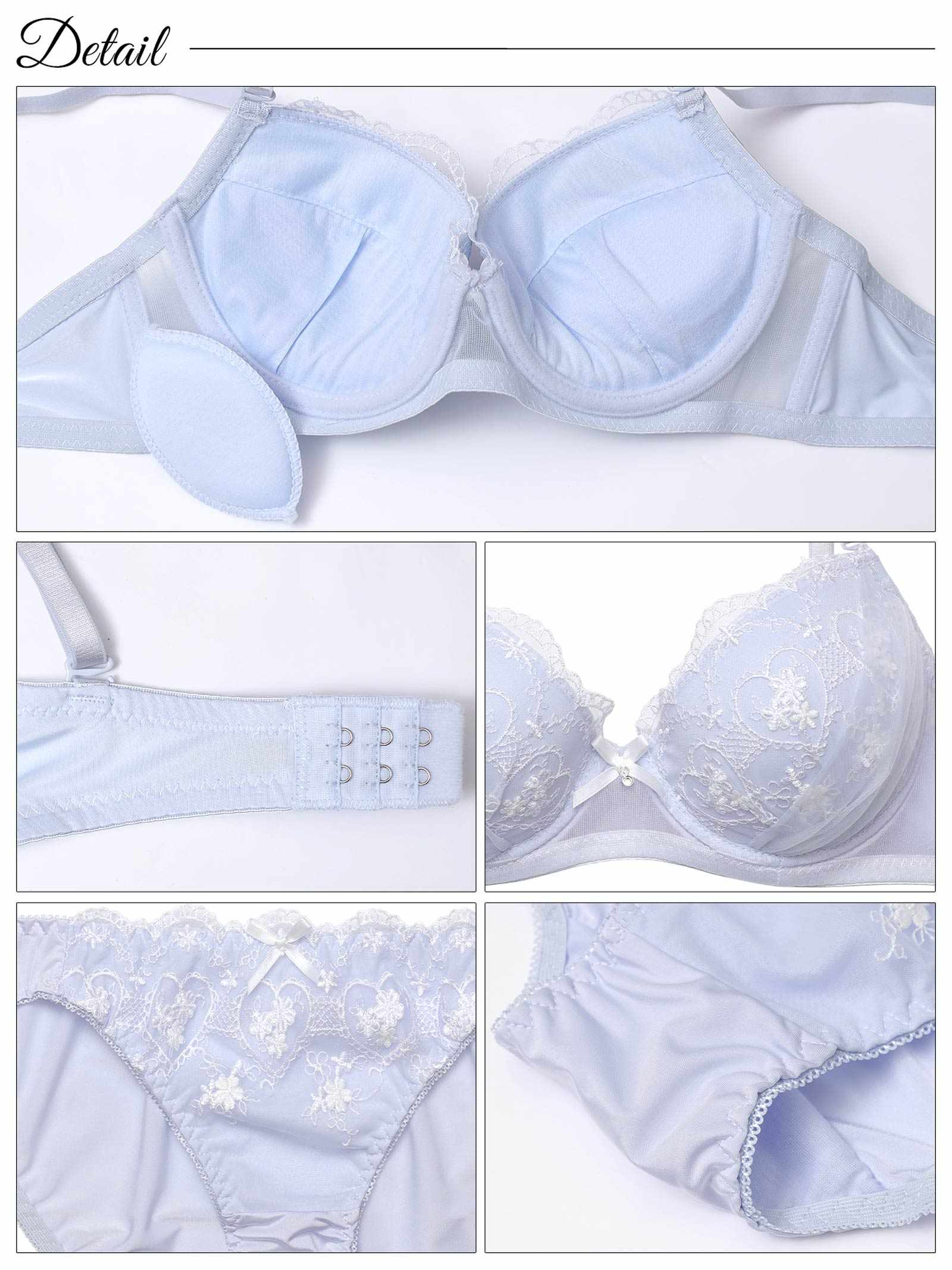 4/18新作!ガーリーハートチュールブラジャー&フルバックショーツ