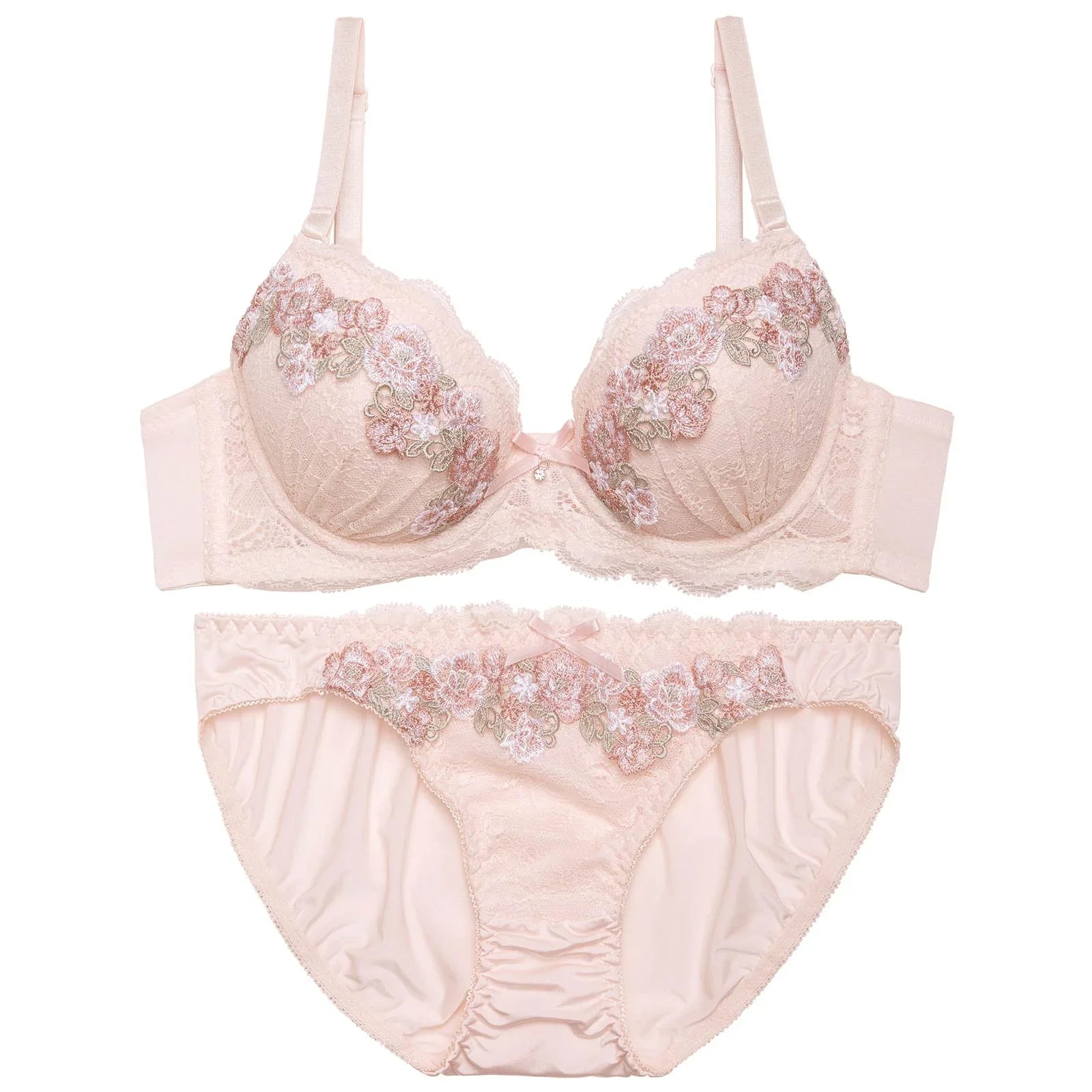 パステルハニーフラワーブラジャー&フルバックショーツ - 【公式】247Lingerie