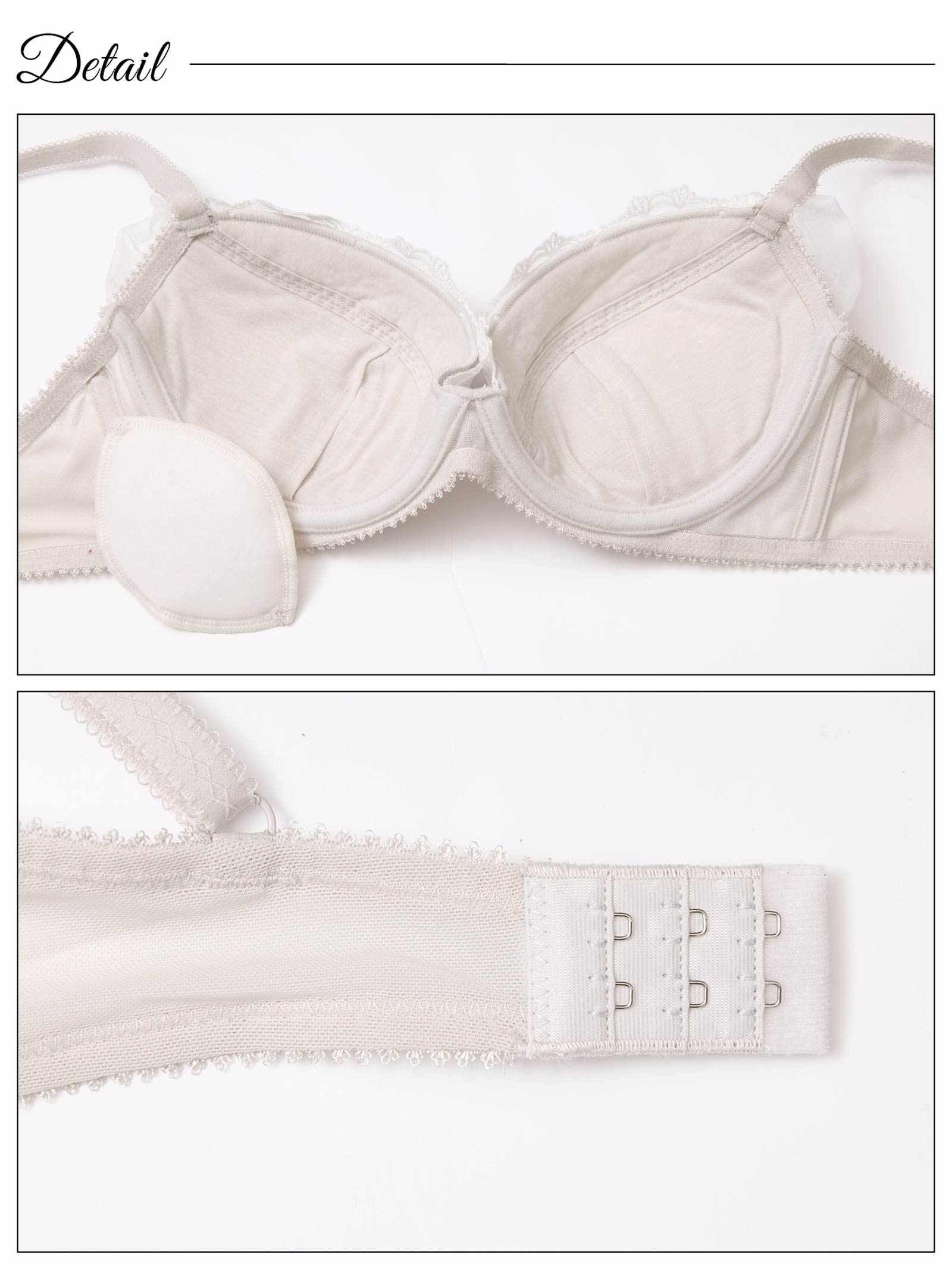 ペールスウィートフラワーブラジャー&フルバックショーツ - 【公式】247Lingerie