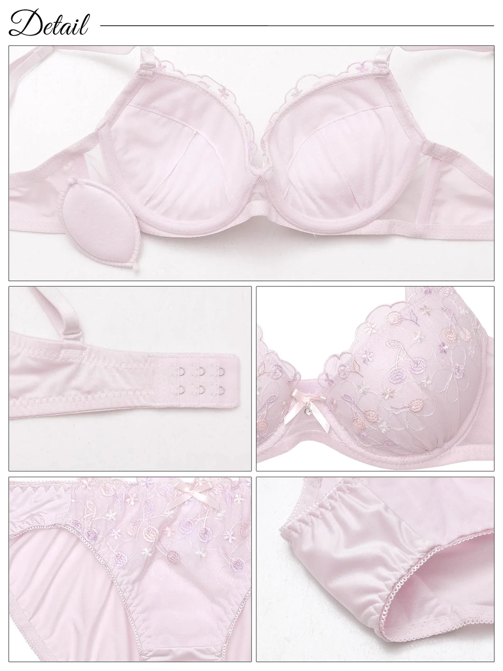 パステルスイートチェリーブラジャー&フルバックショーツ - 【公式】247Lingerie