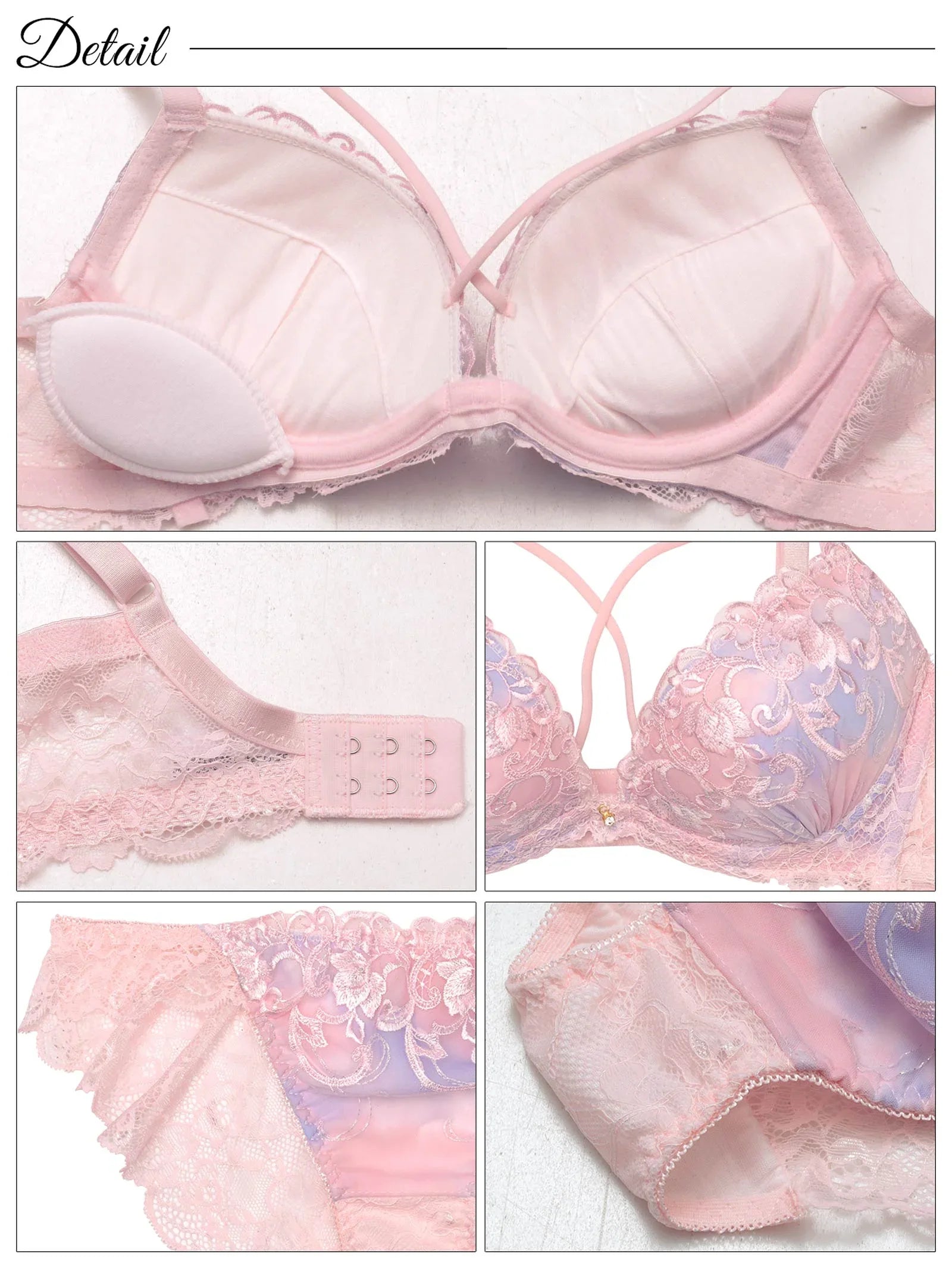 7/7新作!マーブルクロスアイビーブラジャー&バック透けフルバックショーツ