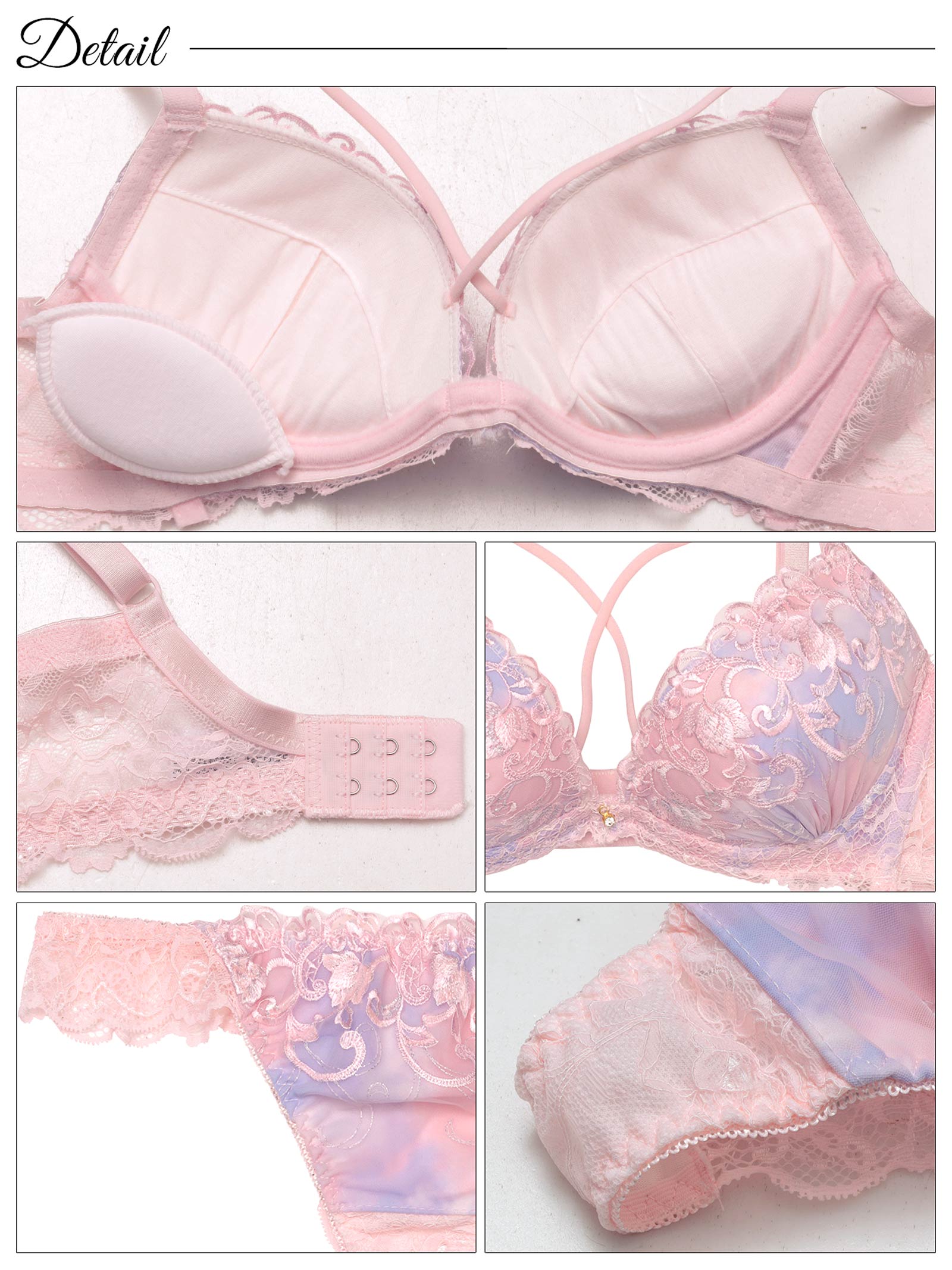 7/7新作!マーブルクロスアイビーブラジャー&バック透けTバックショーツ