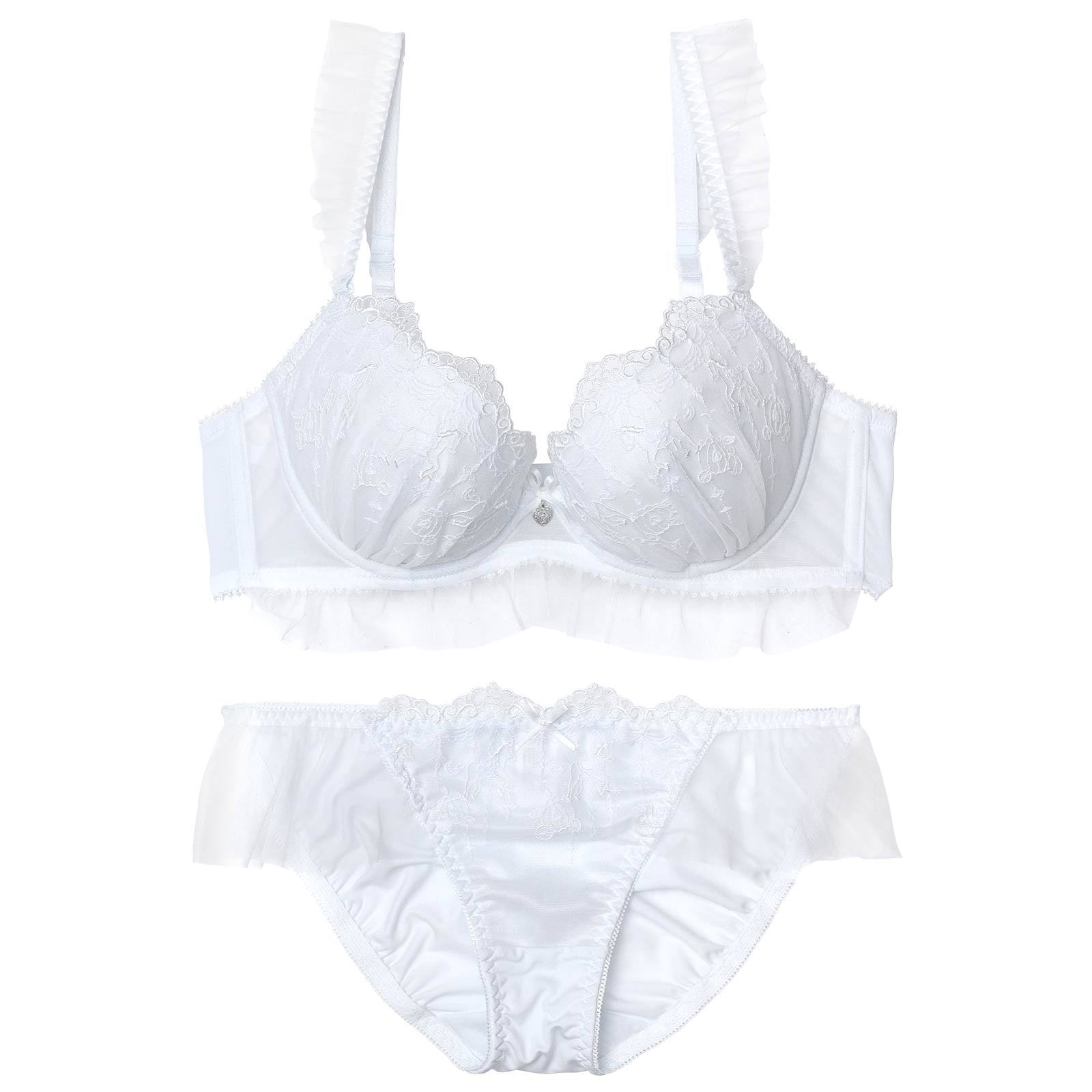 ロマンティックフリルシンデレラブラジャー&フルバックショーツ