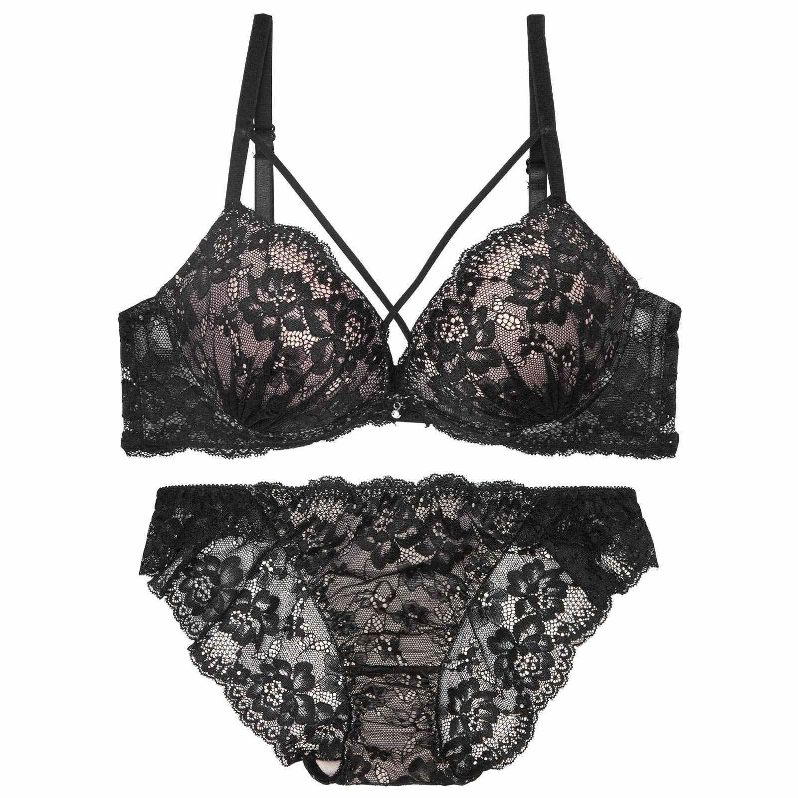 3/11再販!【三上悠亜着用】クロスヌーディーレースブラジャー&バック透けフルバックショーツ
