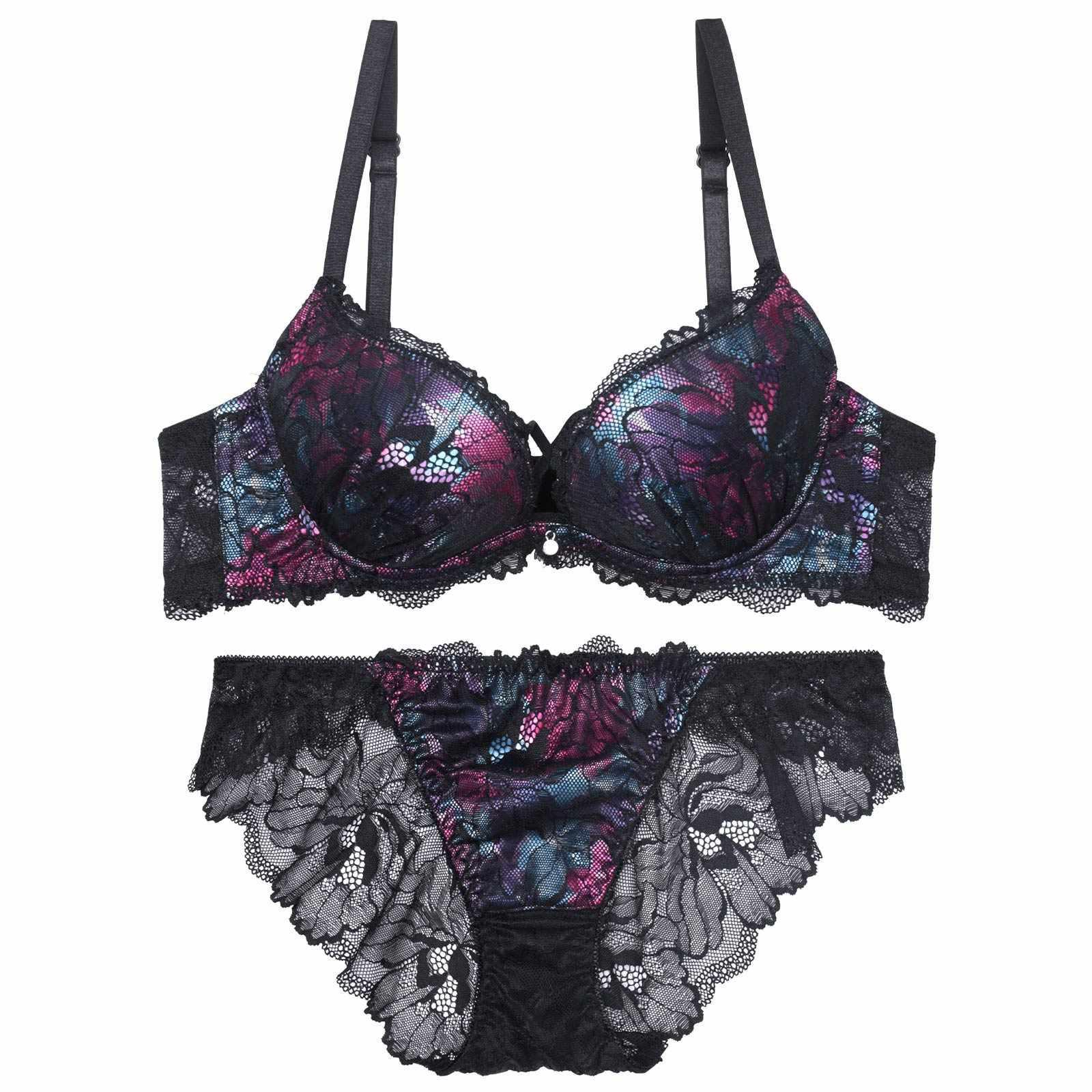 1/10再販!ルミナスシャドウブルームブラジャー&バック透けフルバックショーツ - 【公式】247Lingerie