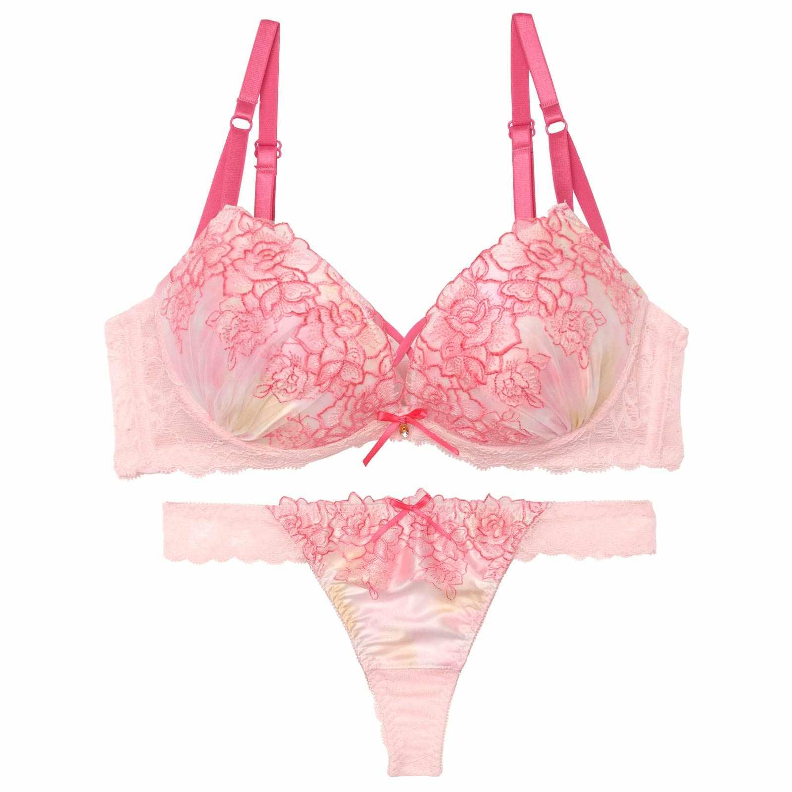 【三上悠亜着用】マーブルベルローズブラジャー&バック透けTバックショーツ