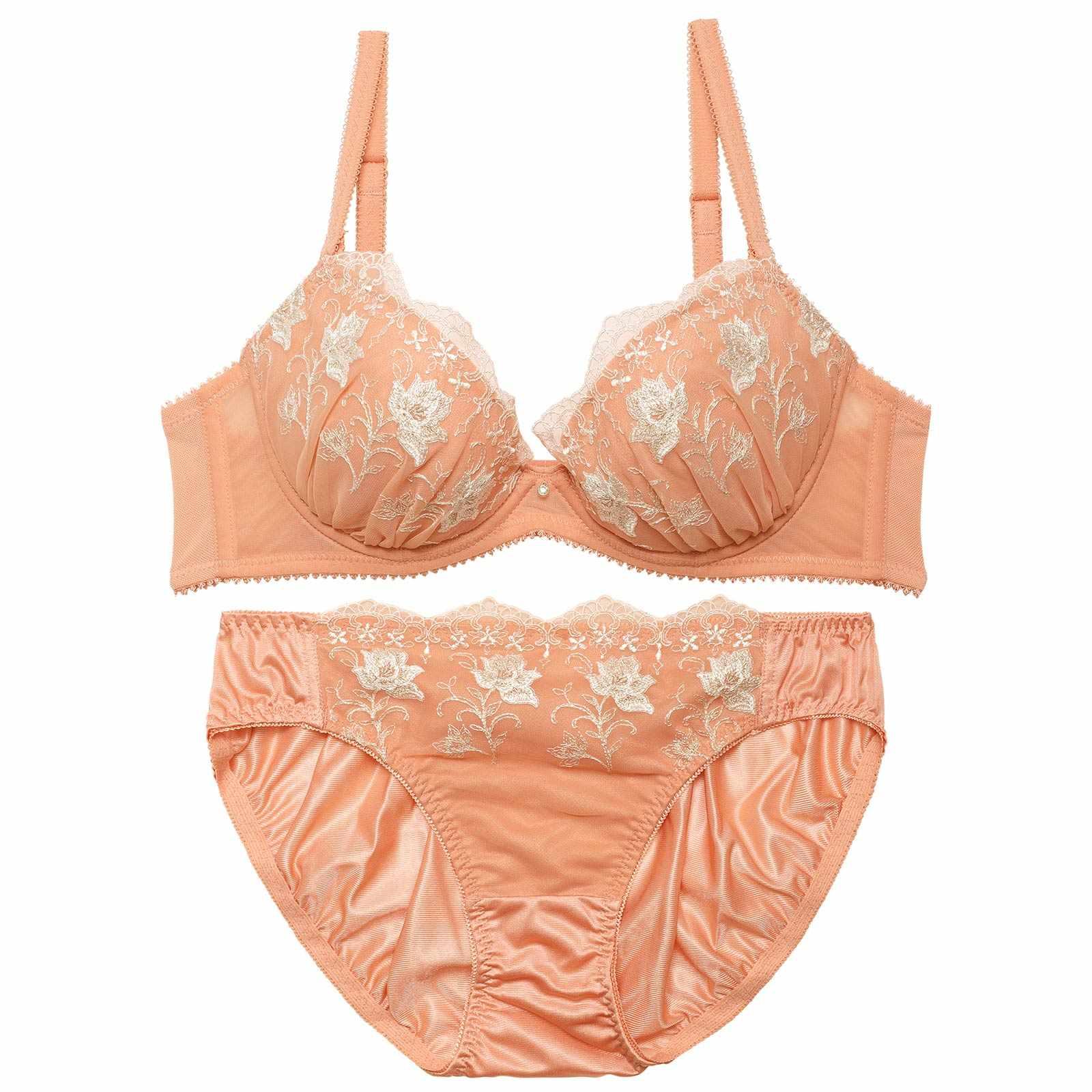 ラフィネフラワーエンブロイダリーブラジャー&フルバックショーツ - 【公式】247Lingerie