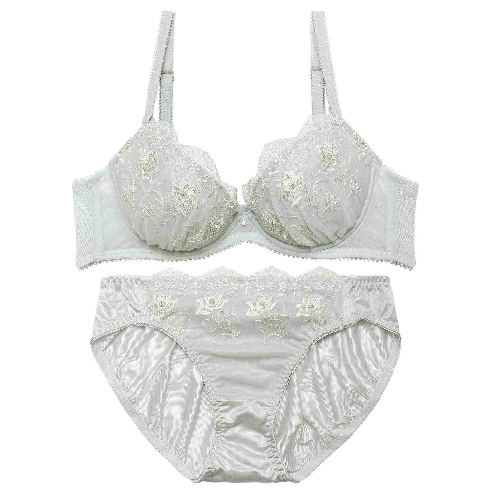 ラフィネフラワーエンブロイダリーブラジャー&フルバックショーツ - 【公式】247Lingerie
