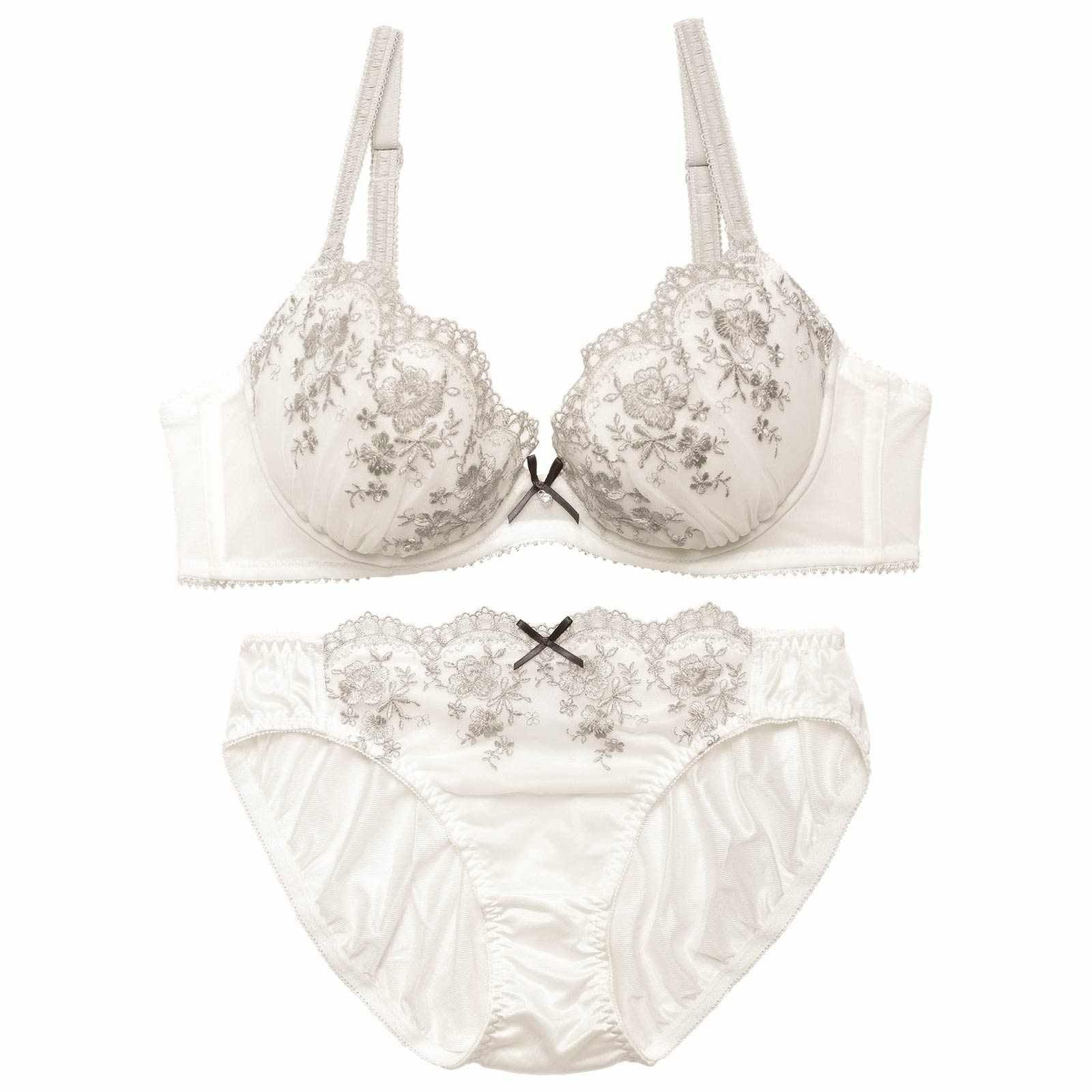 スカラップダスティブルームブラジャー&フルバックショーツ - 【公式】247Lingerie