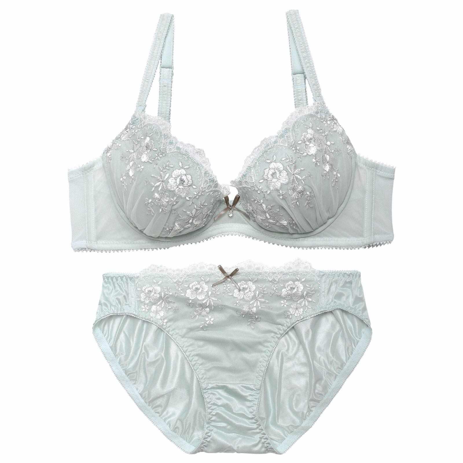 スカラップダスティブルームブラジャー&フルバックショーツ - 【公式】247Lingerie