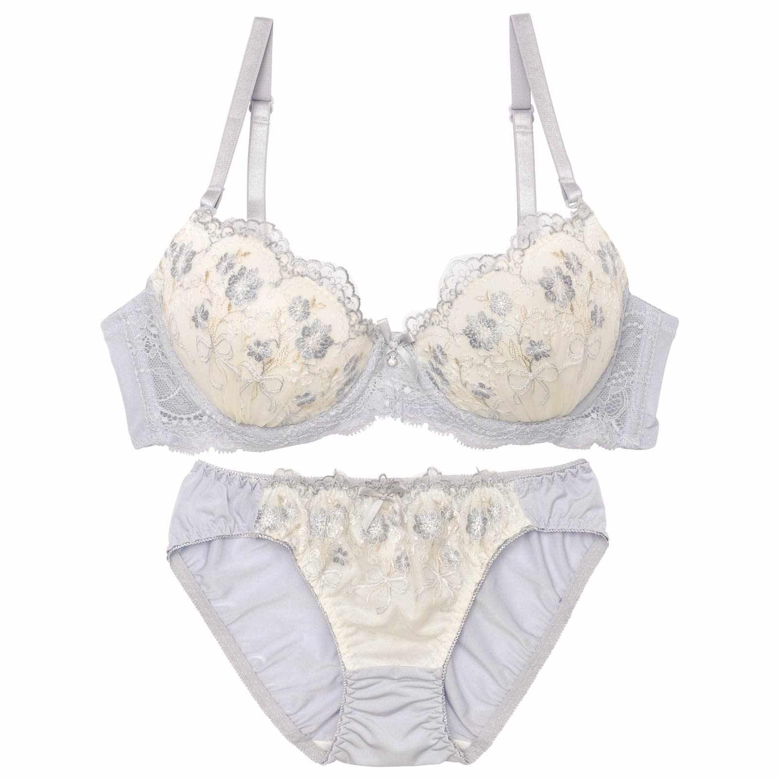 フェミニンダスティブーケブラジャー&フルバックショーツ